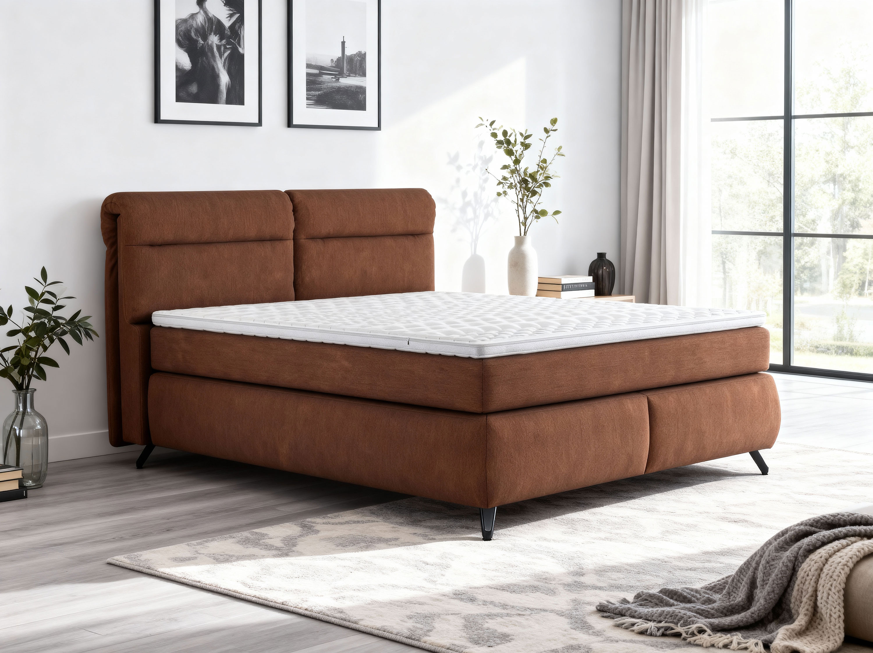 Boxspring posteľ s úložným priestorom Treviso 180 x 200 cm