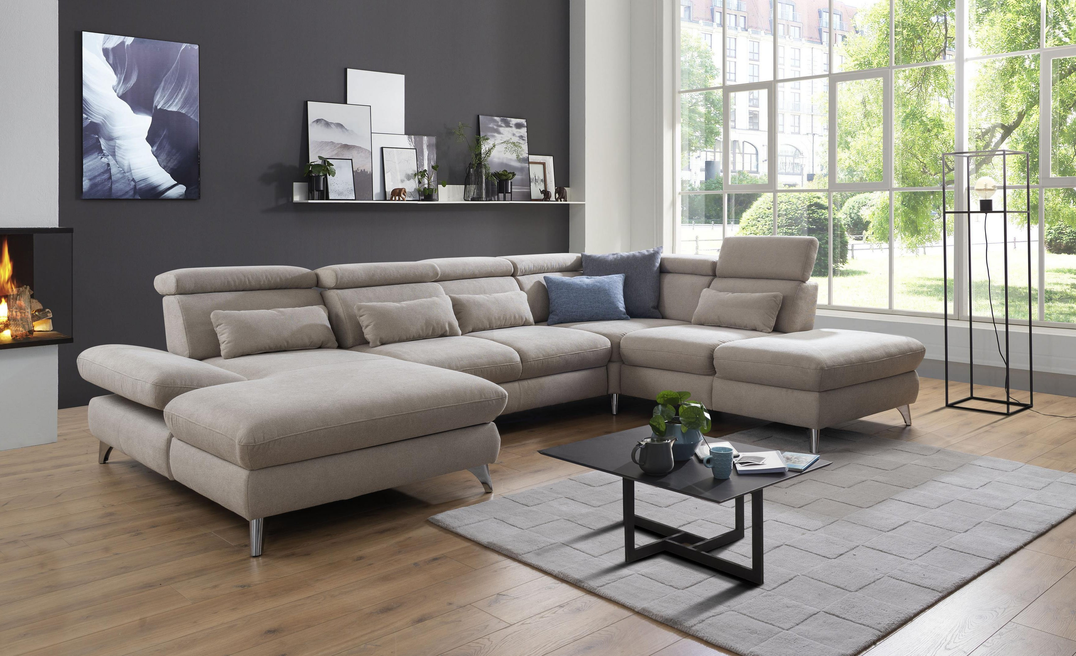 Plánovací sedací souprava do U s funkcemi carolina