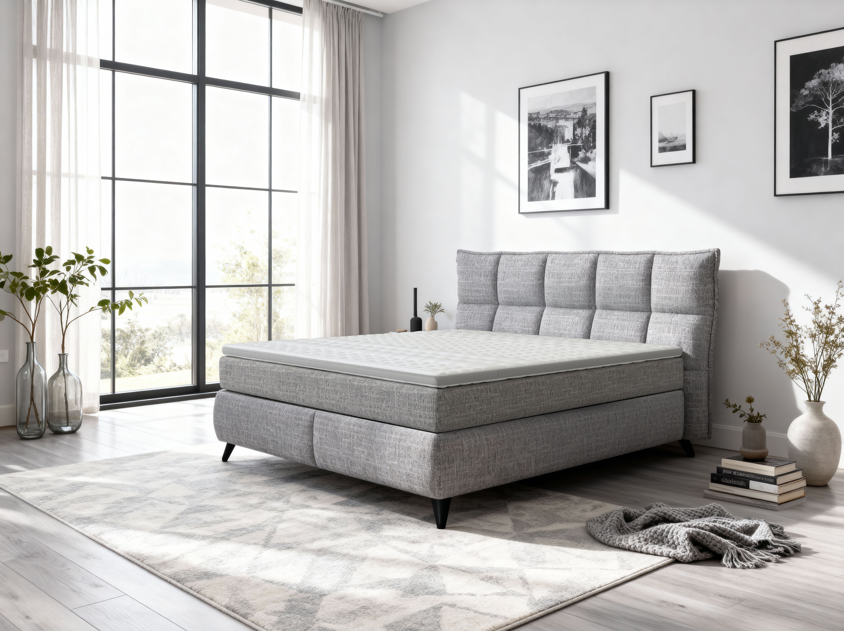 Boxspring posteľ s úložným priestorom Treviso 180 x 200 cm