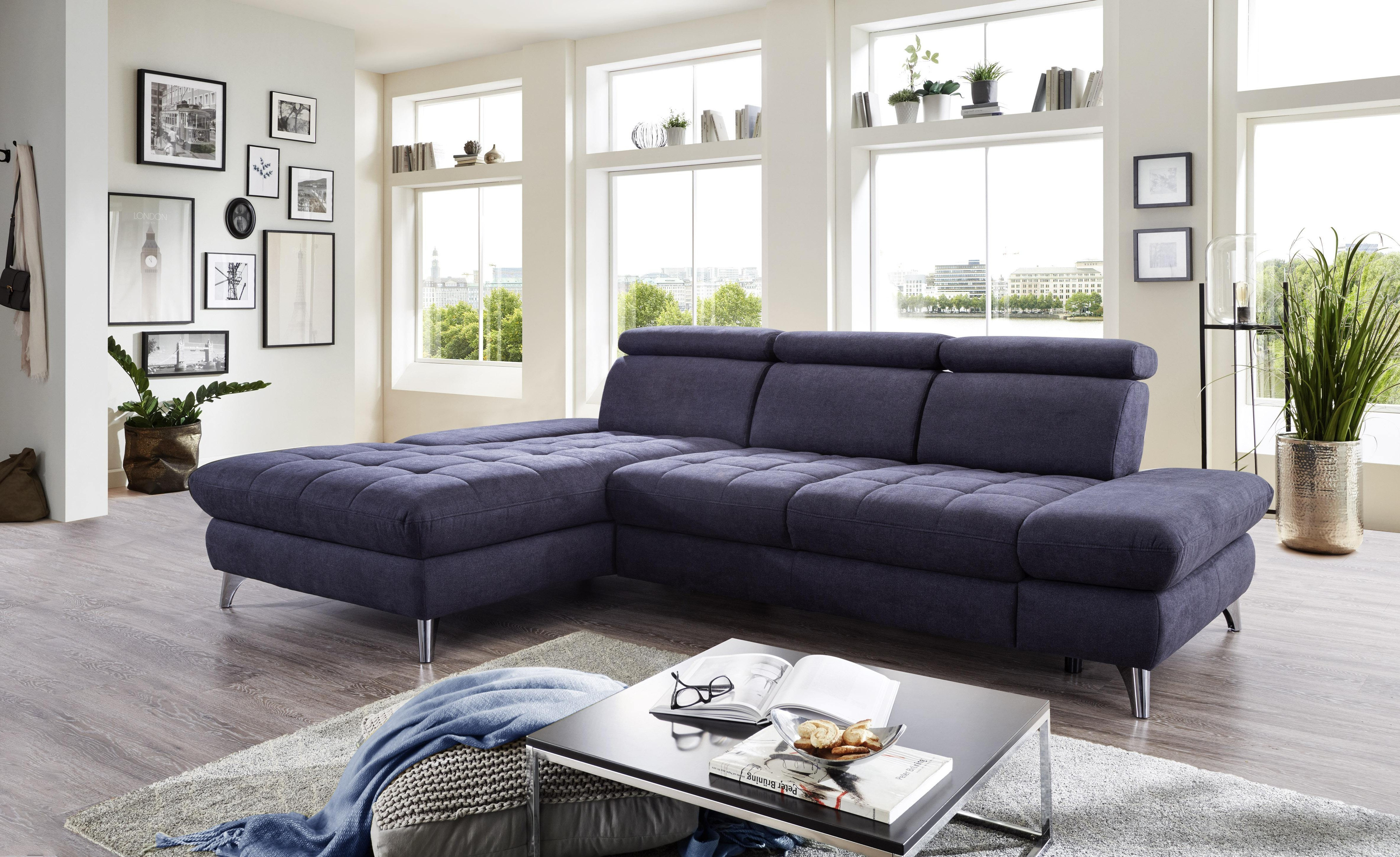 Rohová pohovka s úložným prostorem a funkcí spaní