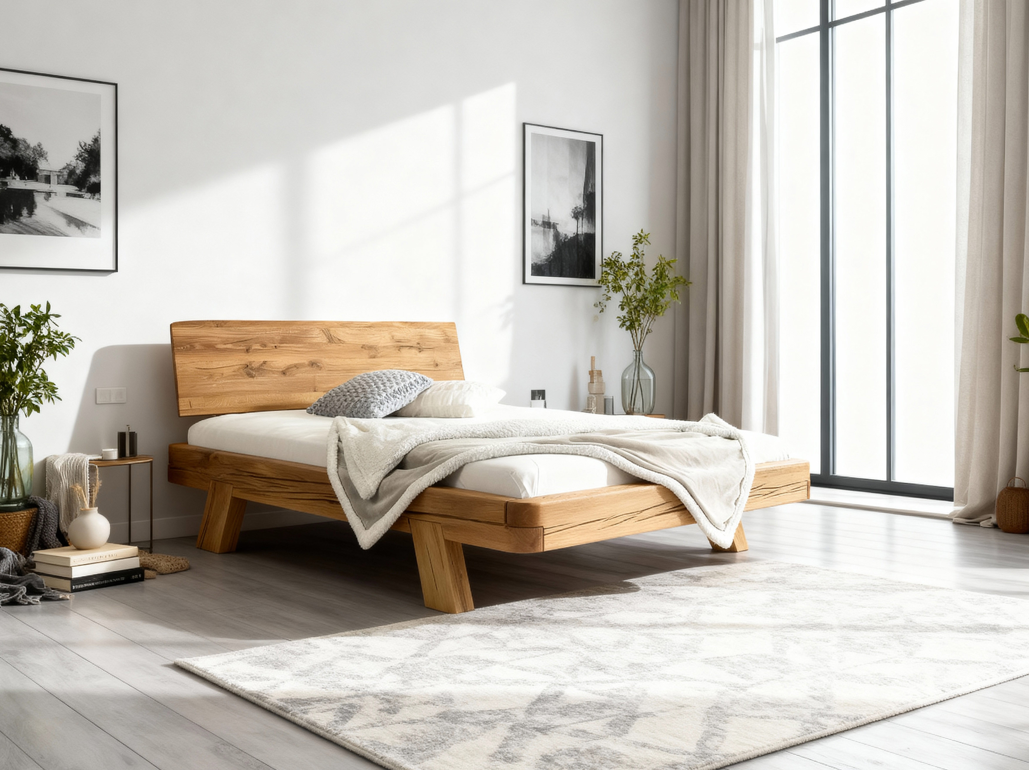 posteľ z trámu dub Mia