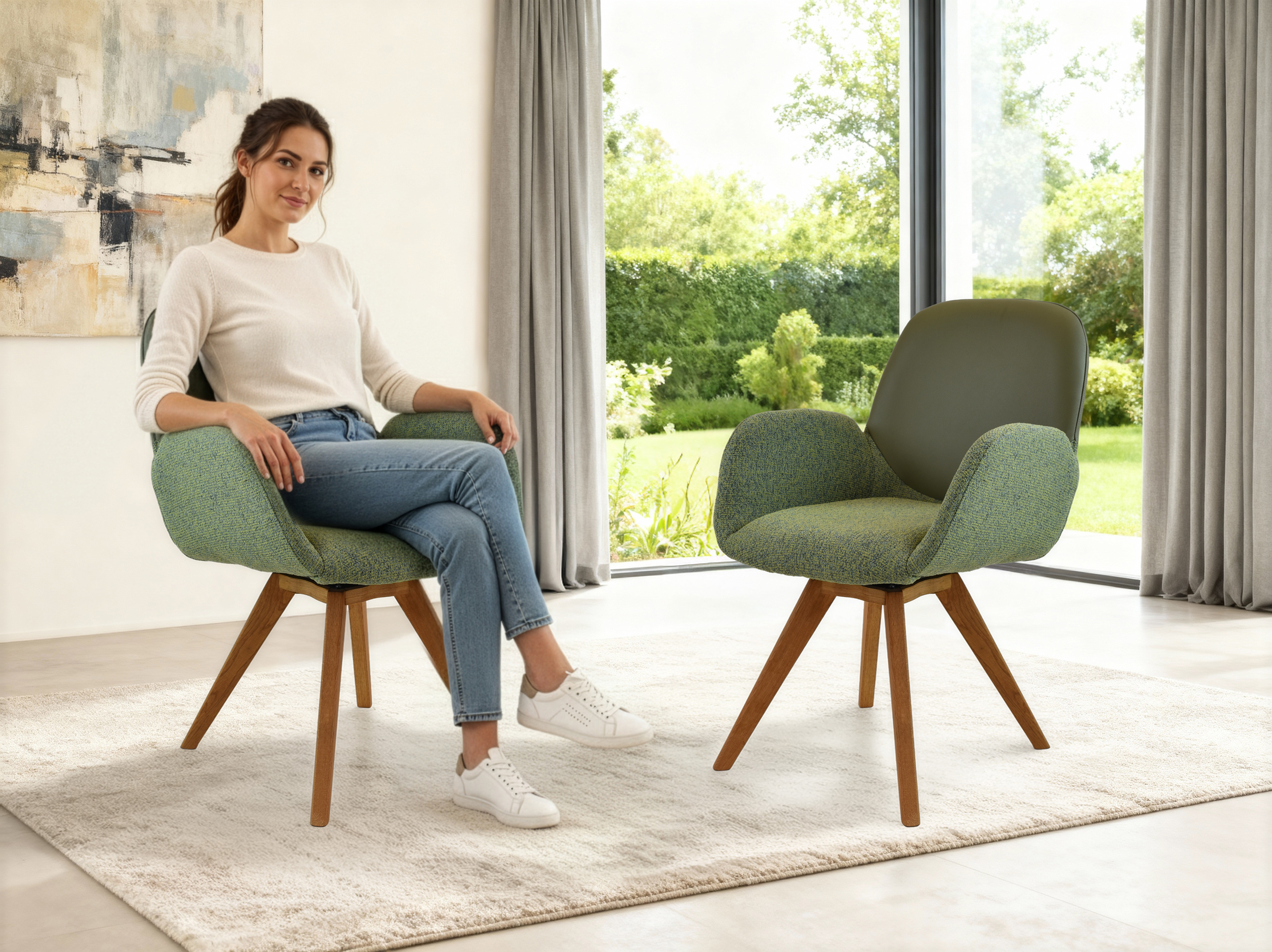 Esszimmerstuhl aus massiver Eiche