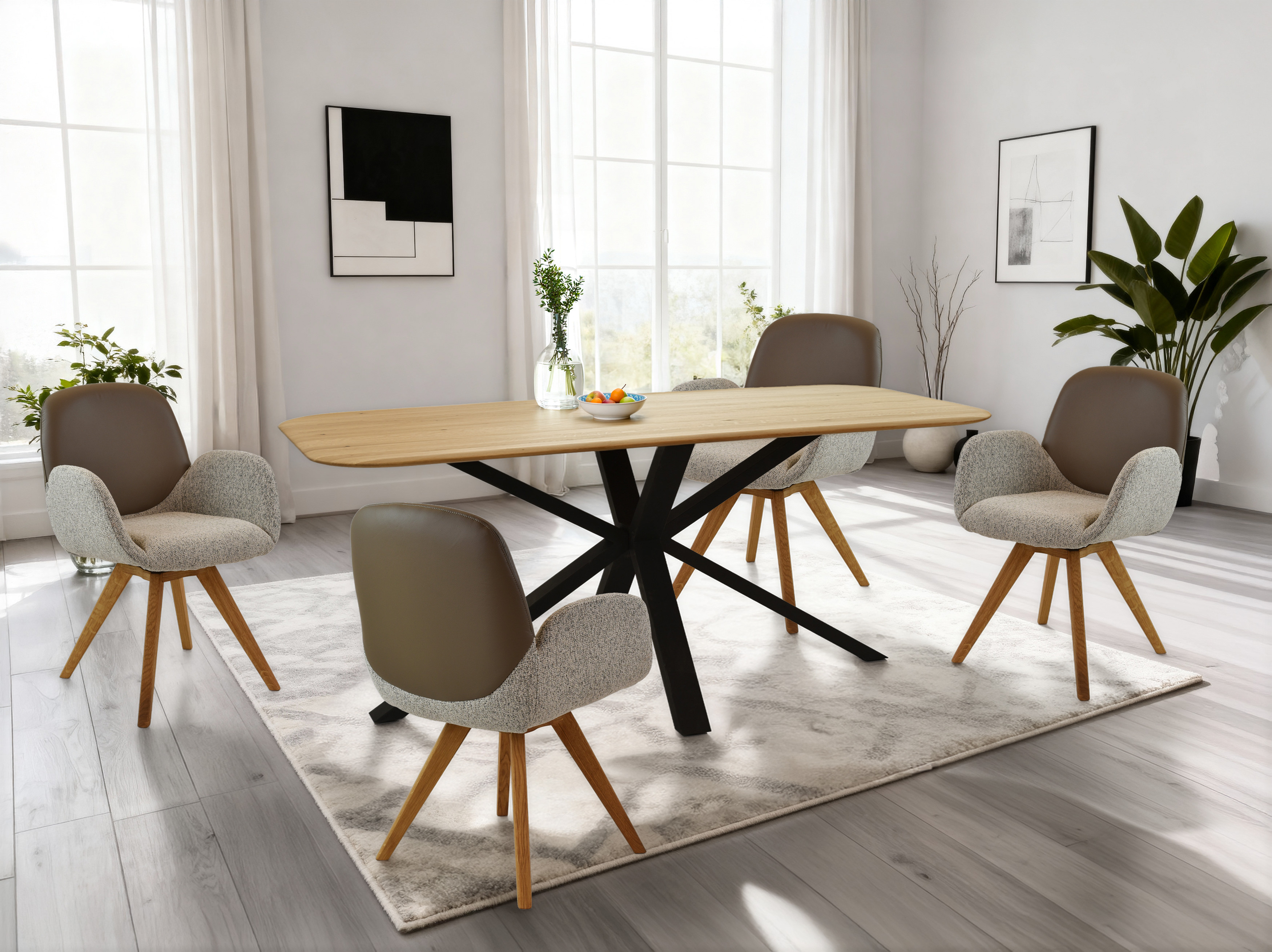 Dubové otočné kreslo Epic