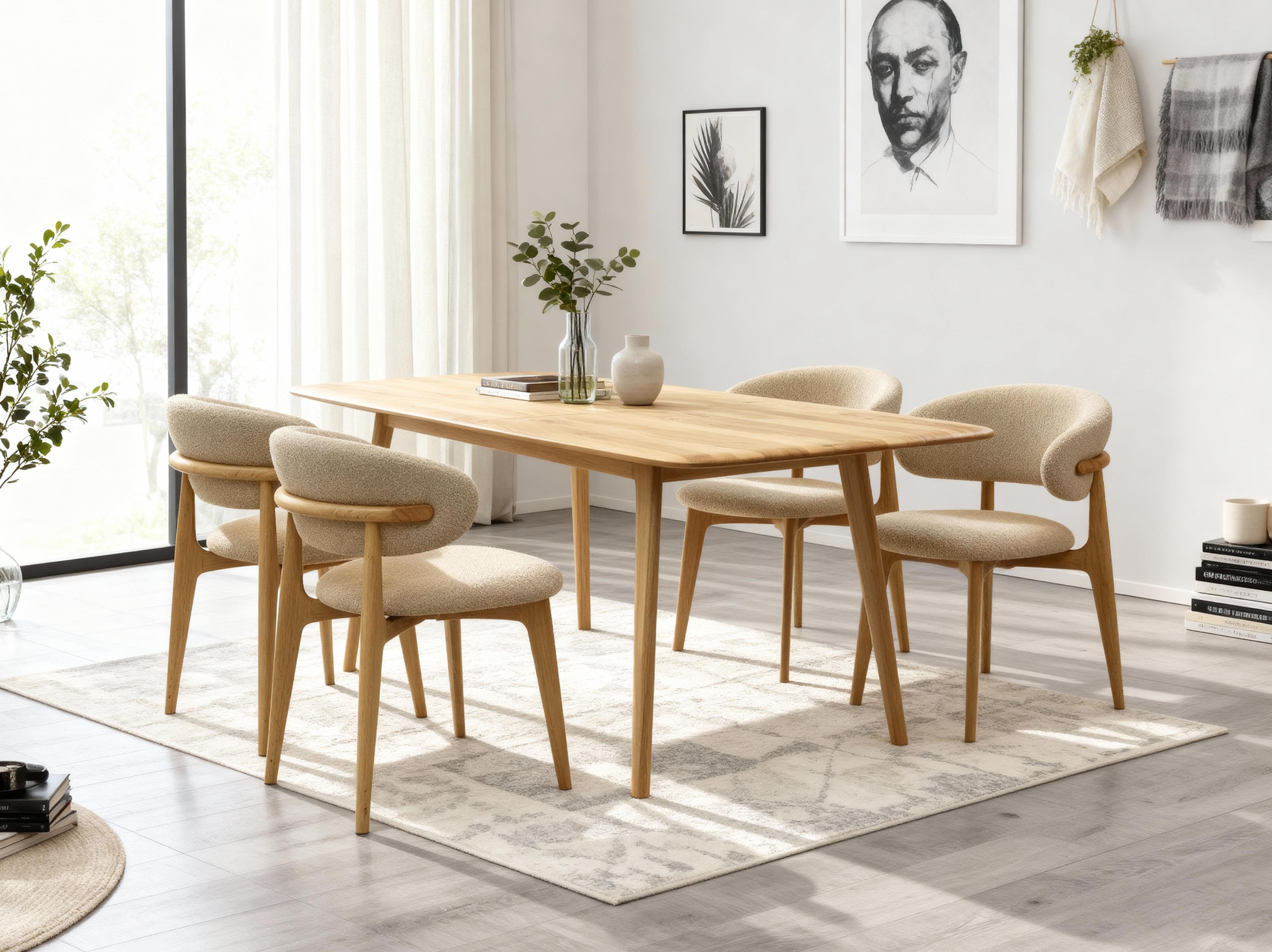 Kinyitható tömörfa Stone asztal