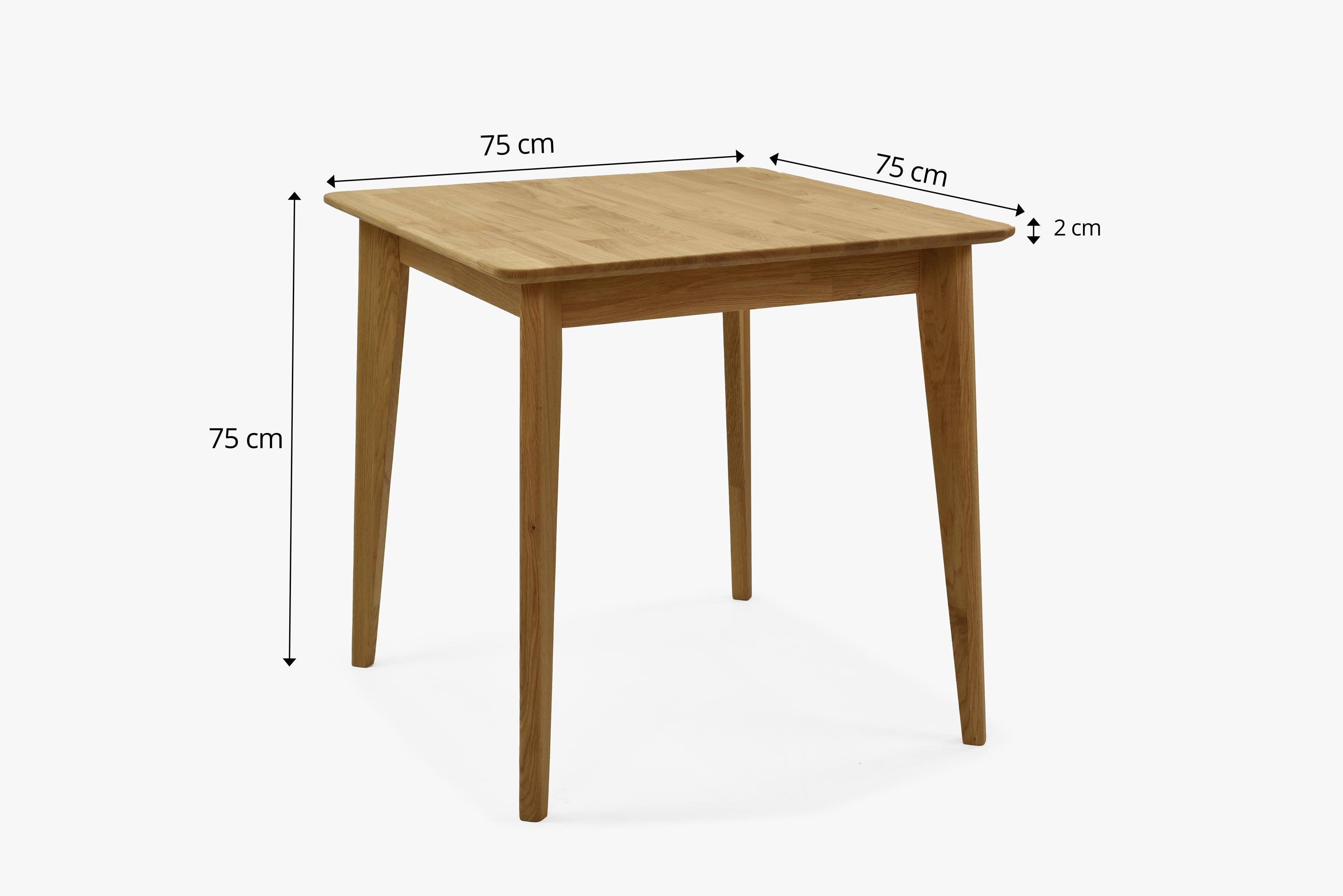 Küchentisch aus Eichenholz mit 4 Stühlen – skandinavischer Stil