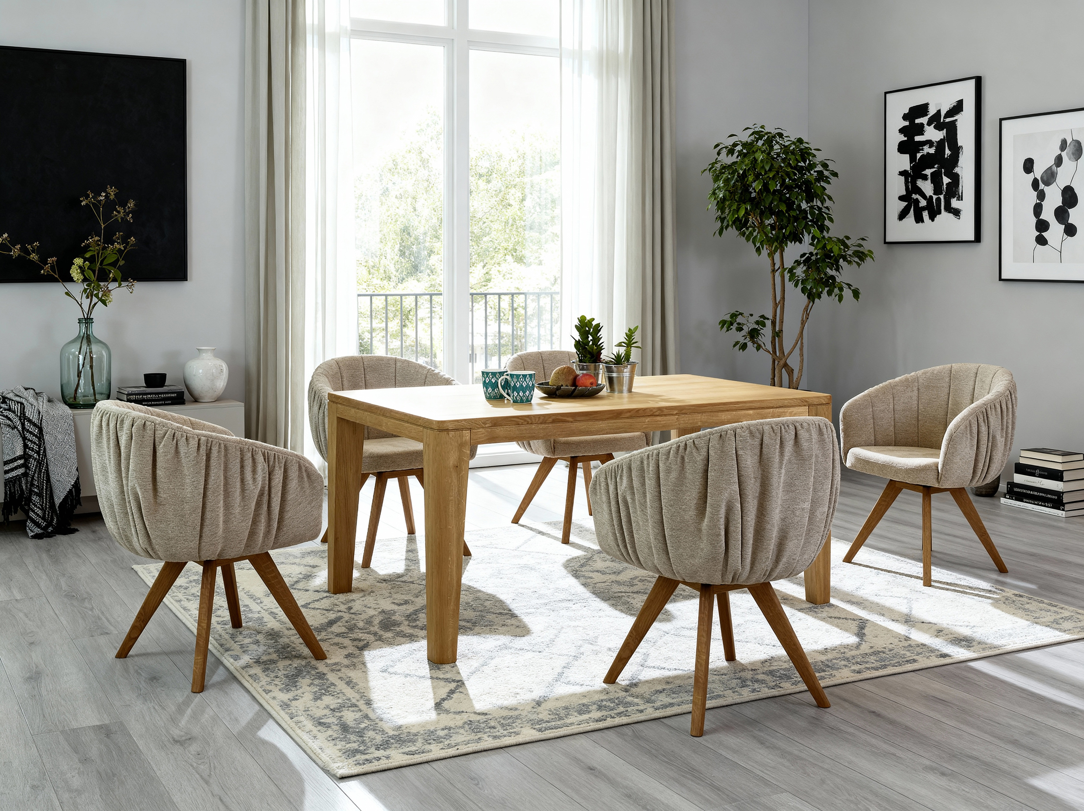 Tölgyfa karosszék karfákkal részlet