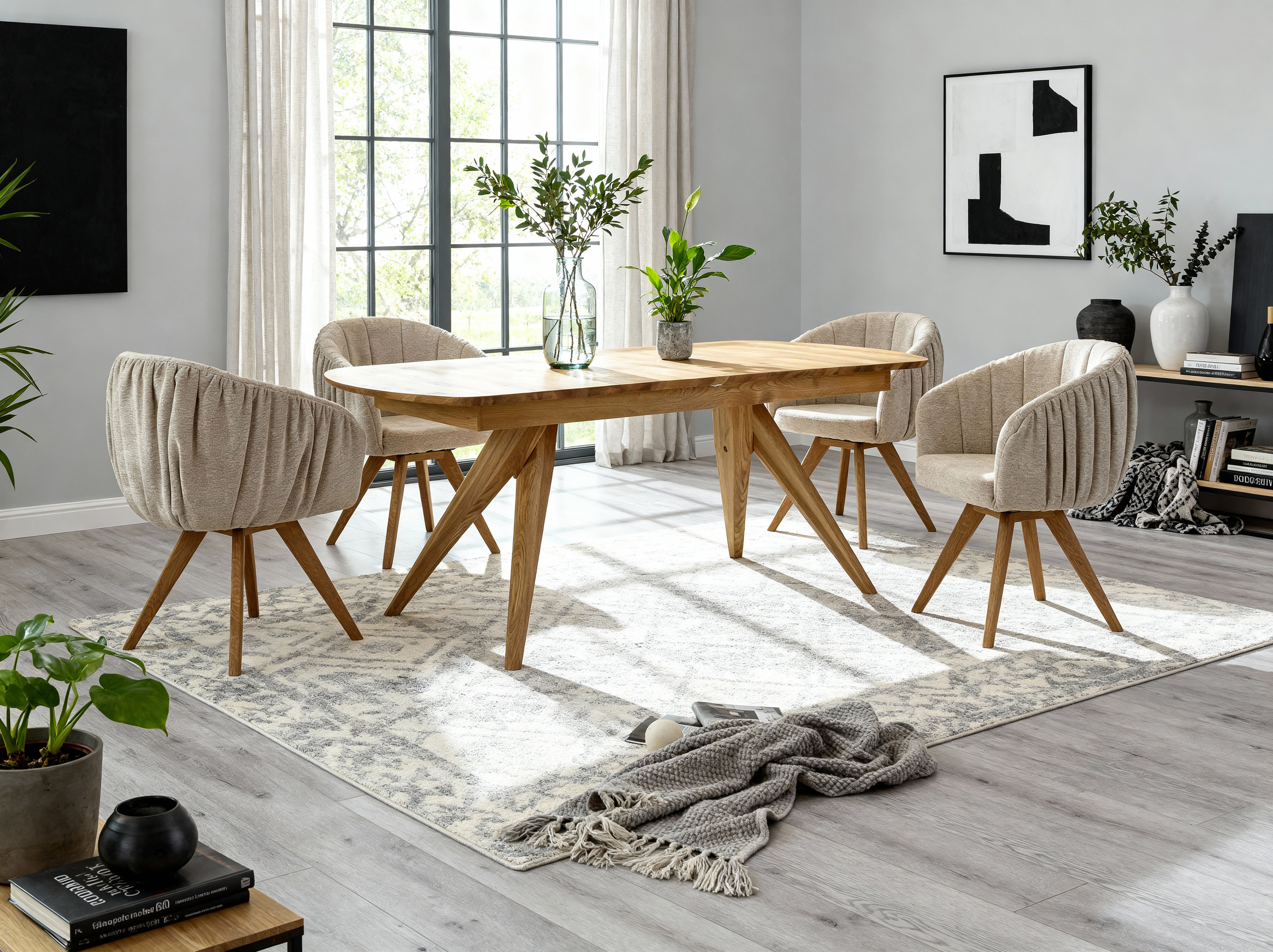 Tölgyfa karosszék karfákkal részlet