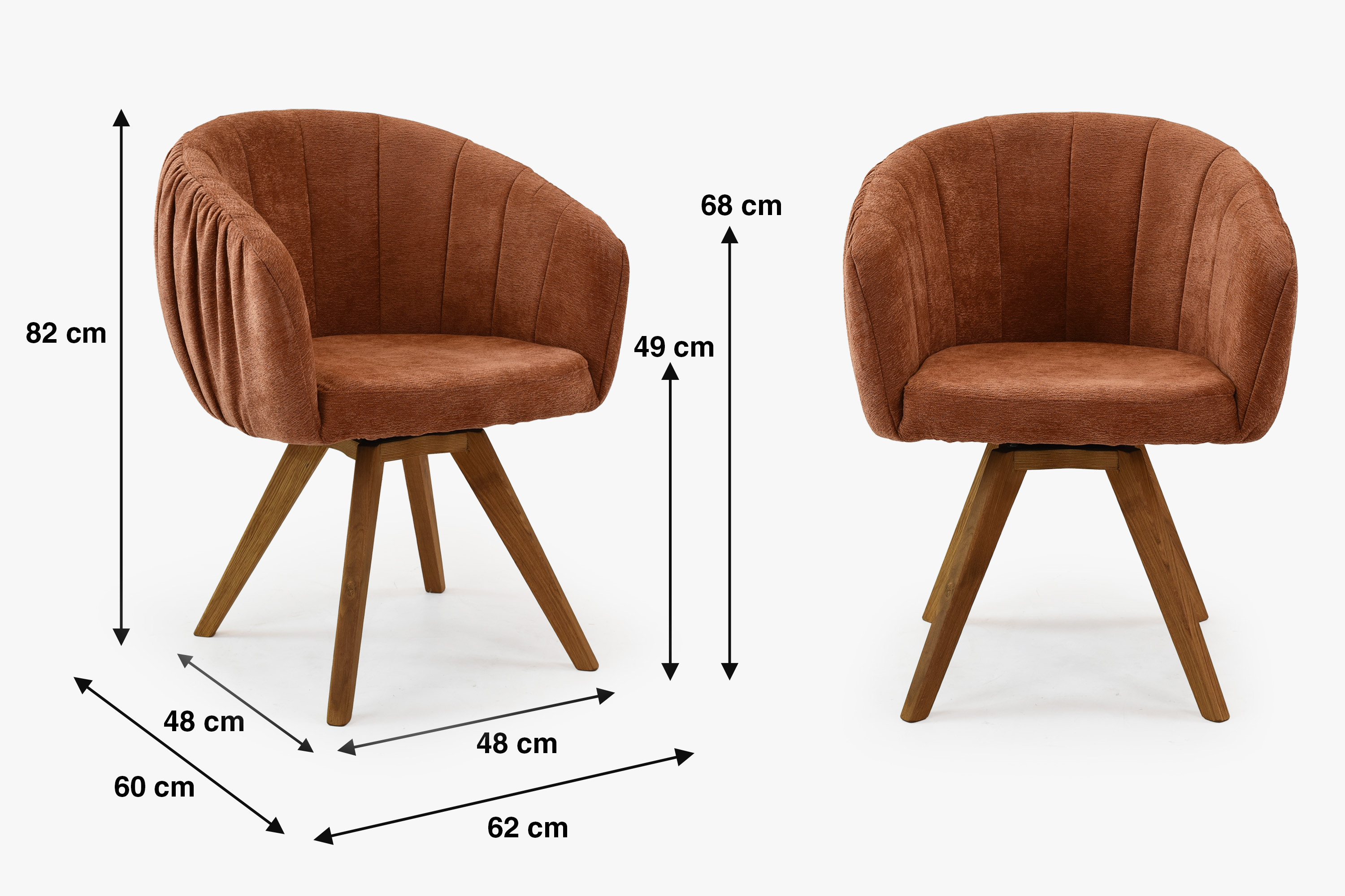 Dubová stolička Elba v interiéri