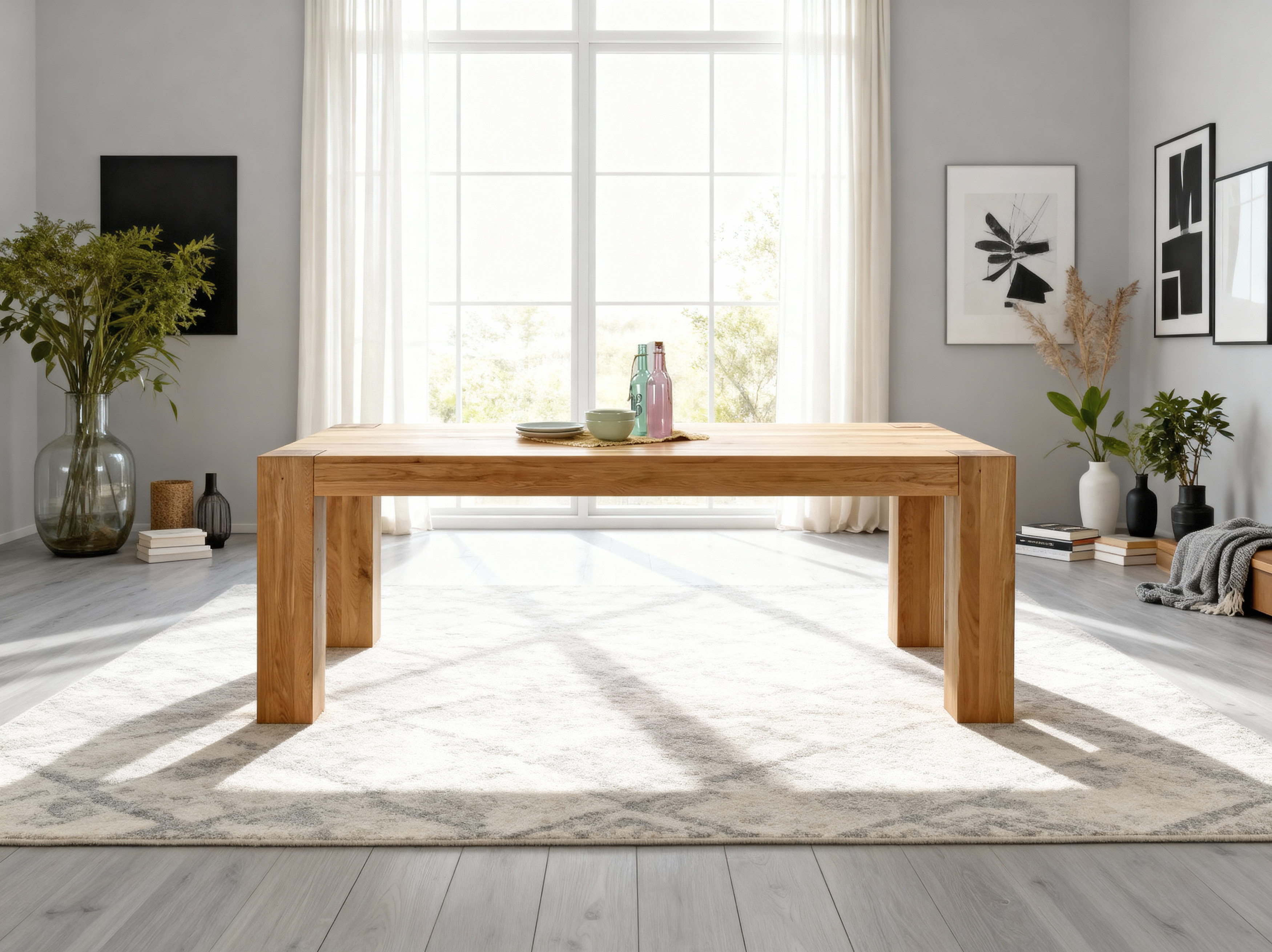 masívny stôl z dubu 