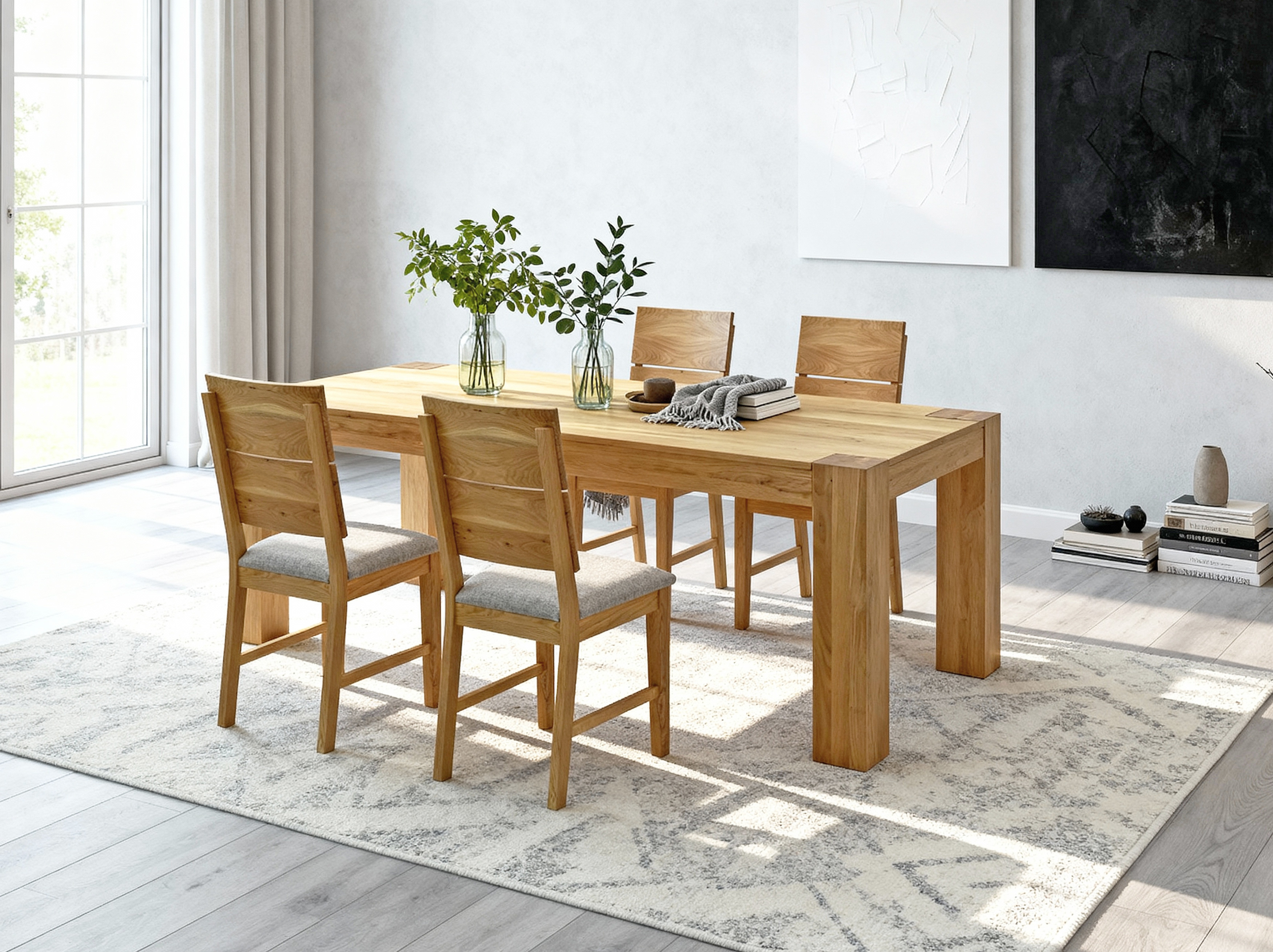 masívny stôl z dubu 