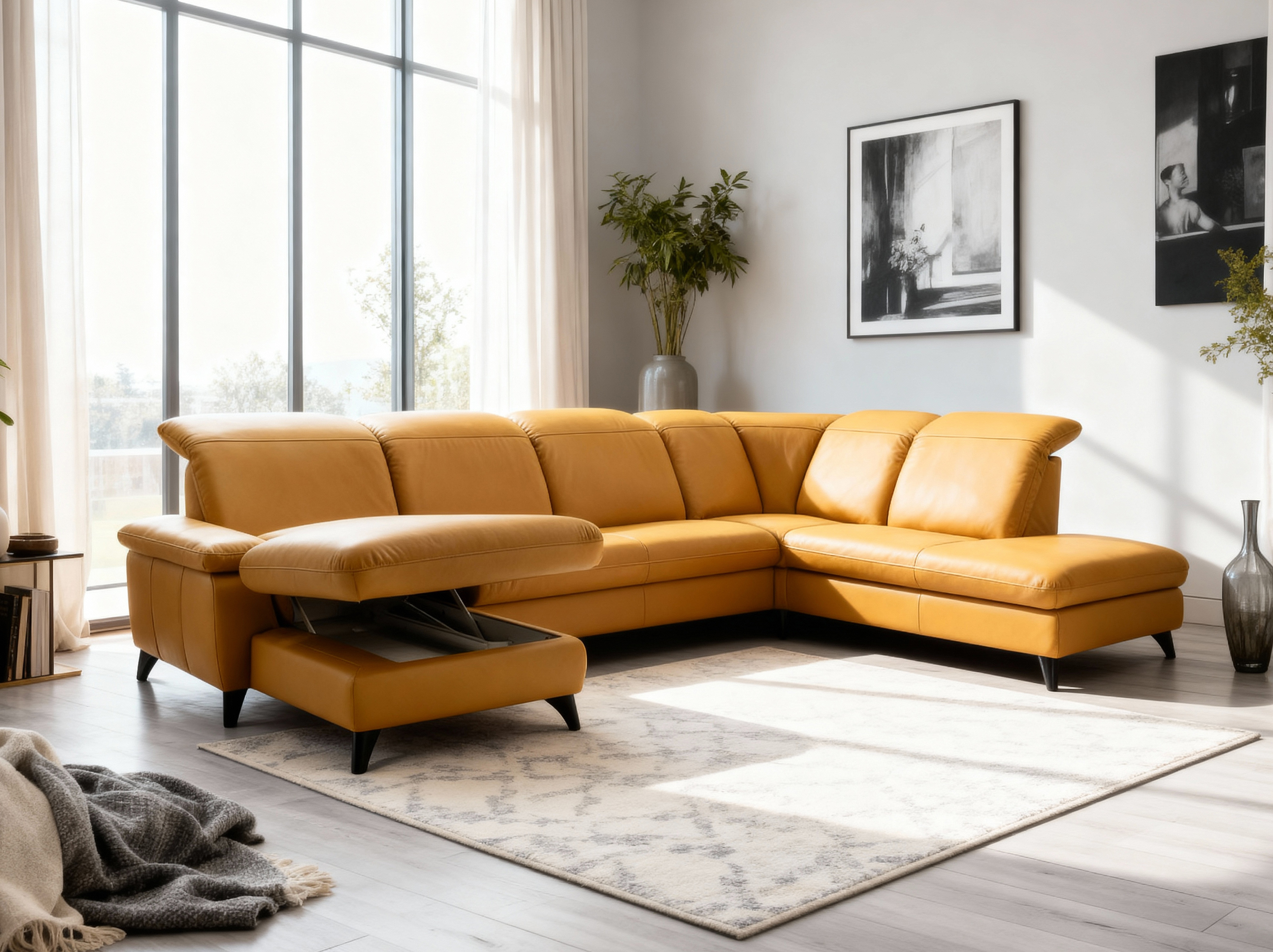 Luxusní kožená sedací souprava Magma