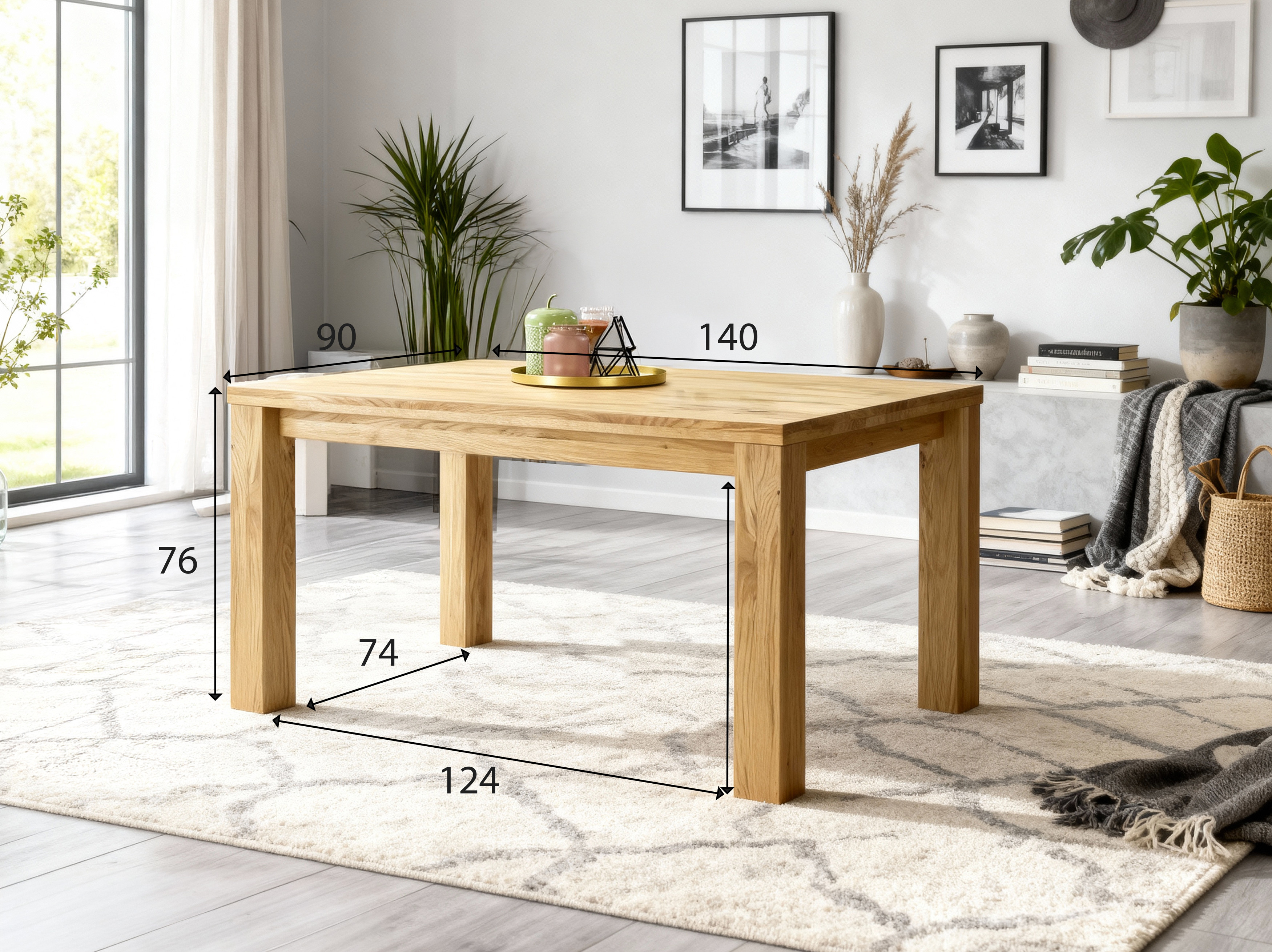 Bratislava tölgy étkezőasztal