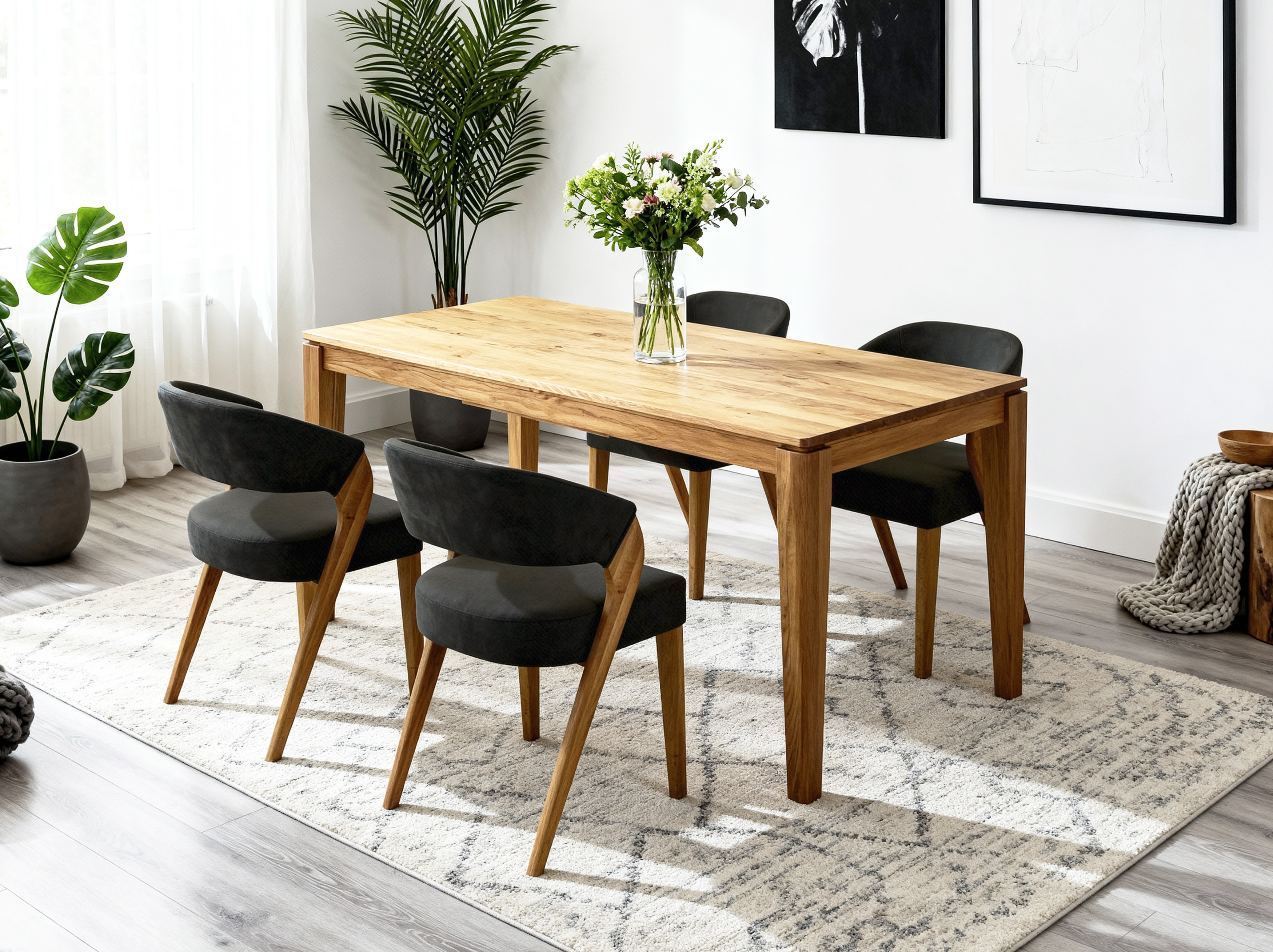 Detail des Eichentisches