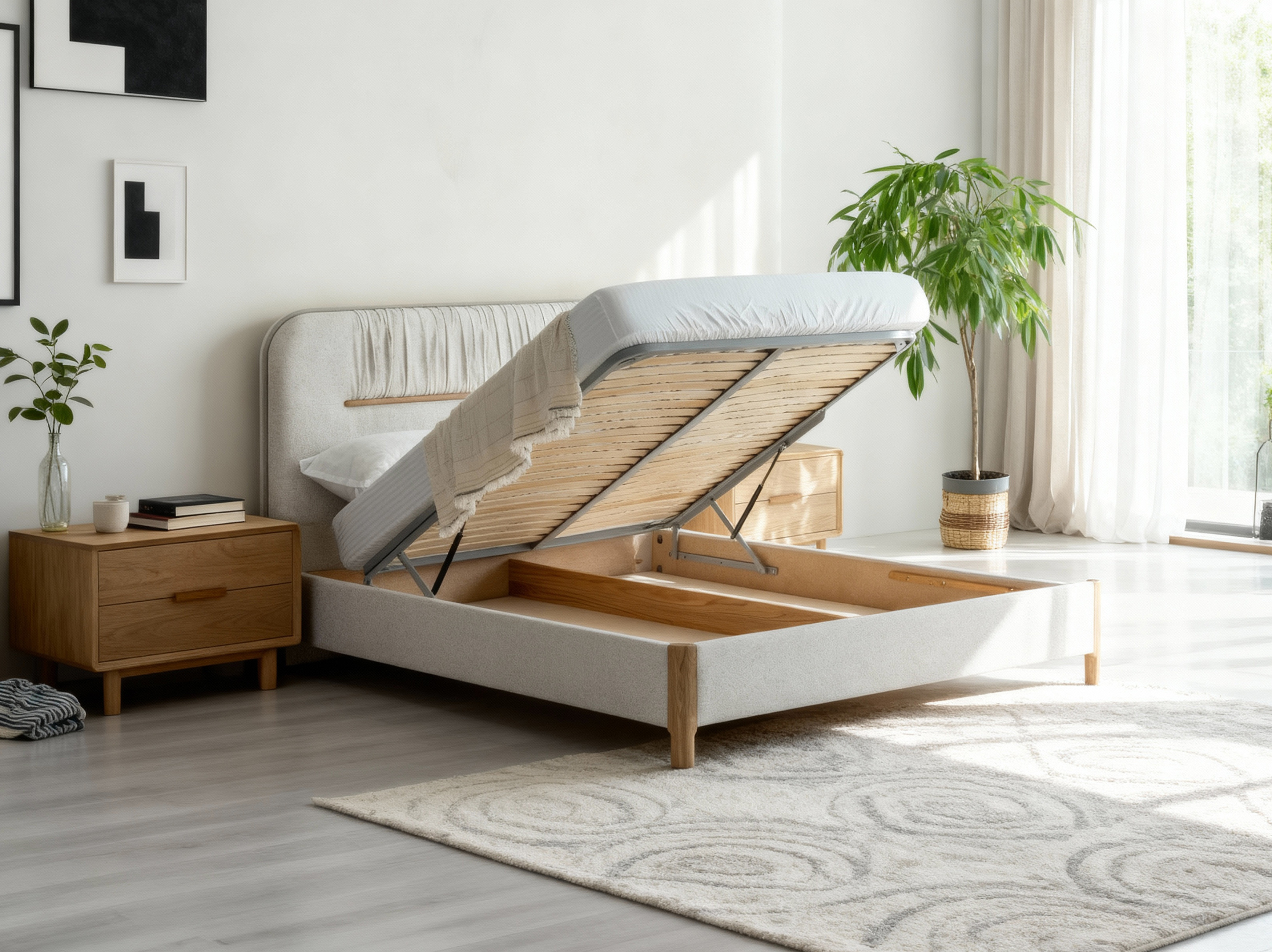 Polster-Doppelbett Koper 180 x 200 mit Stauraum