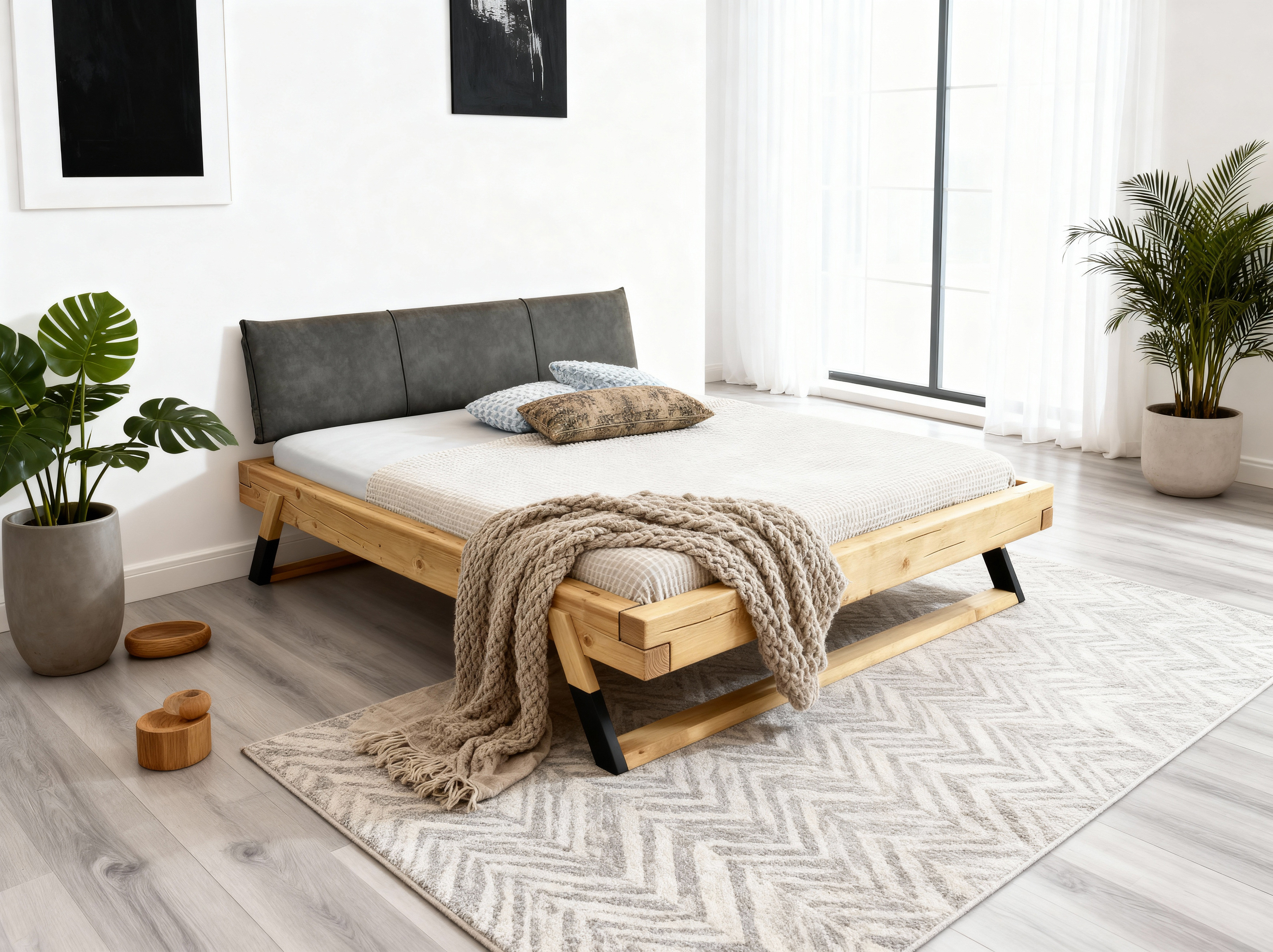 Massivholzbett Josef 160 x 200 cm