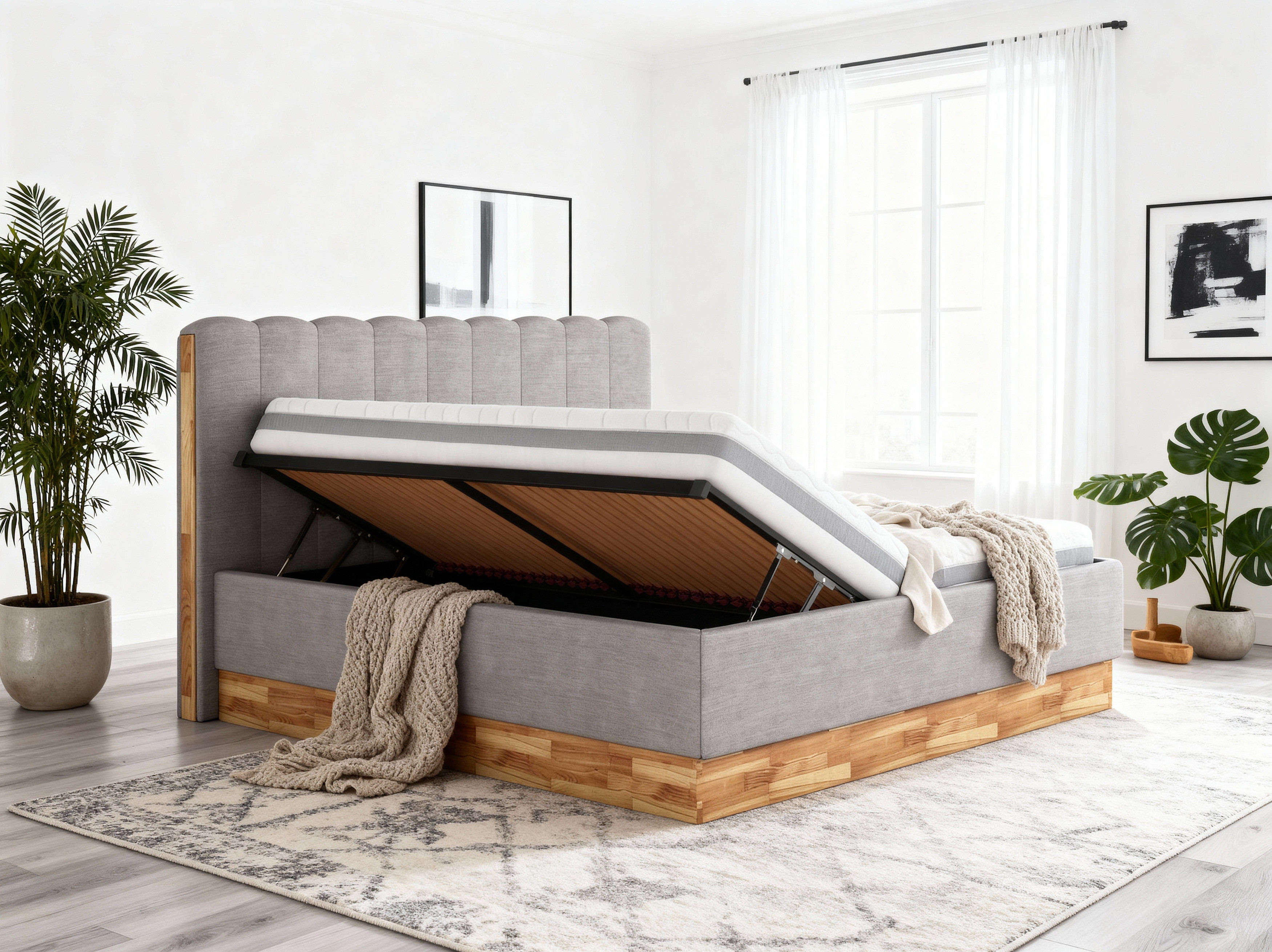 Kárpitozott Incana ágy tárolóhellyel