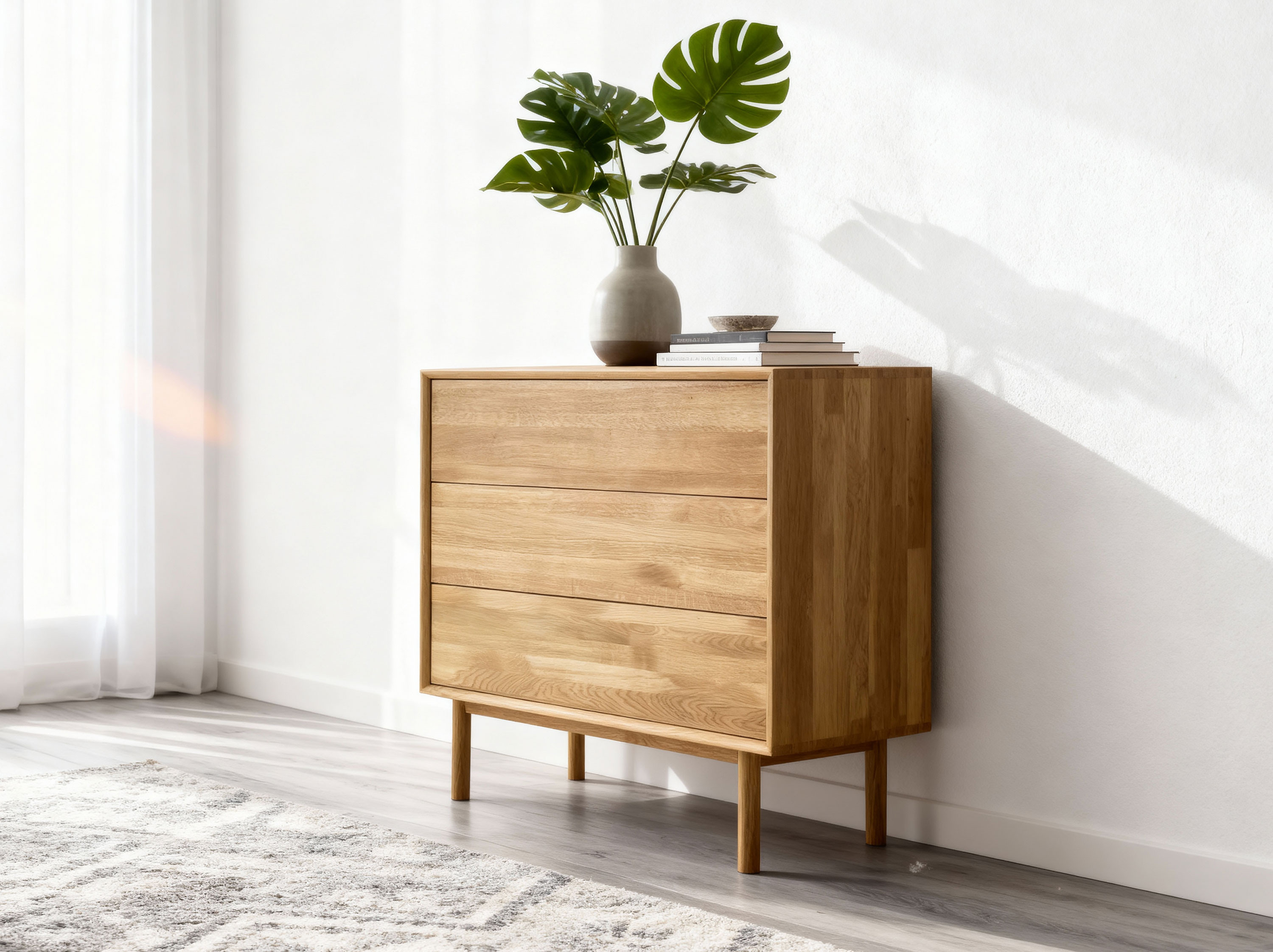 Eiche Kommode mit Schubladen Oslo II 