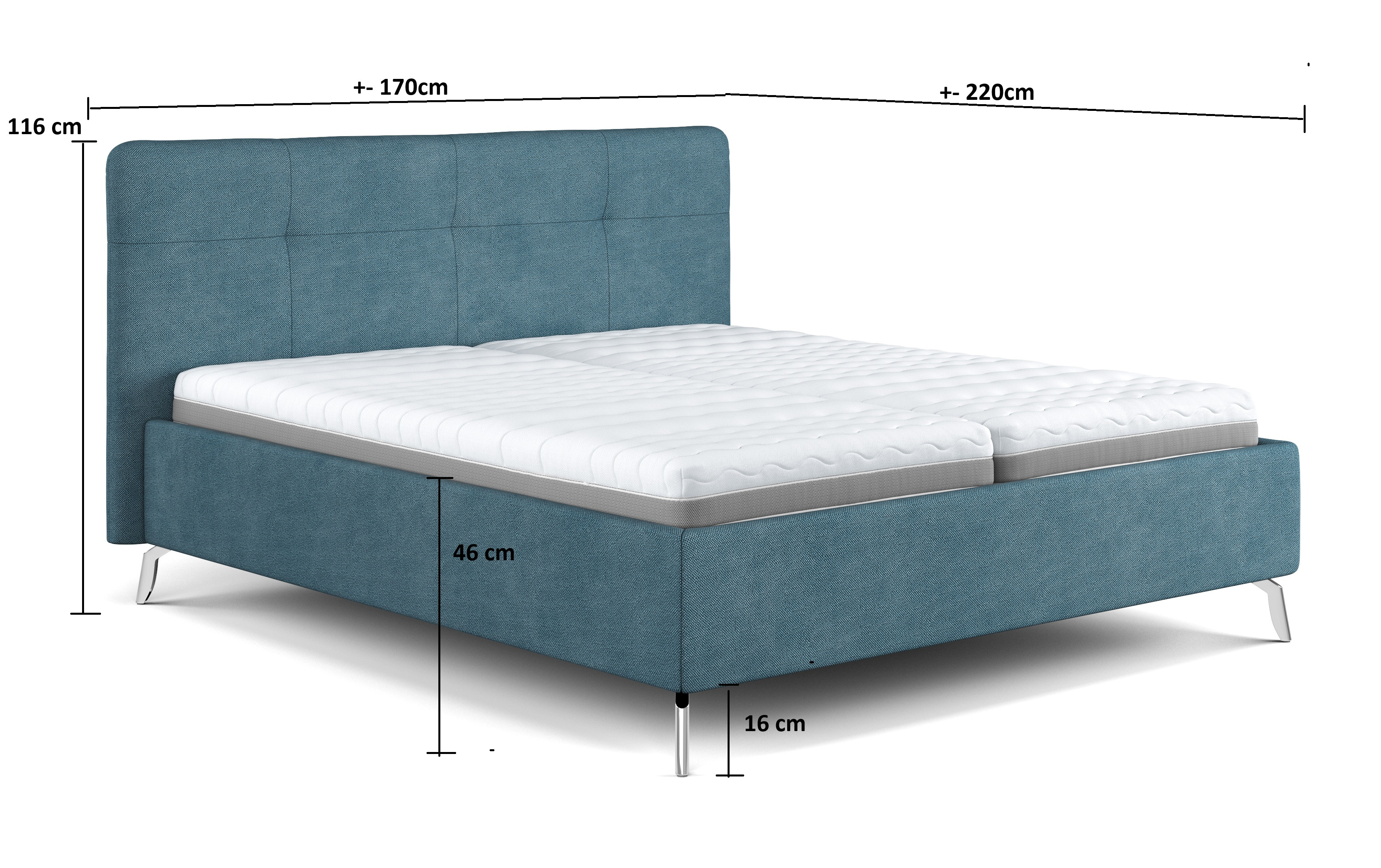 rozmery postel Toscana I