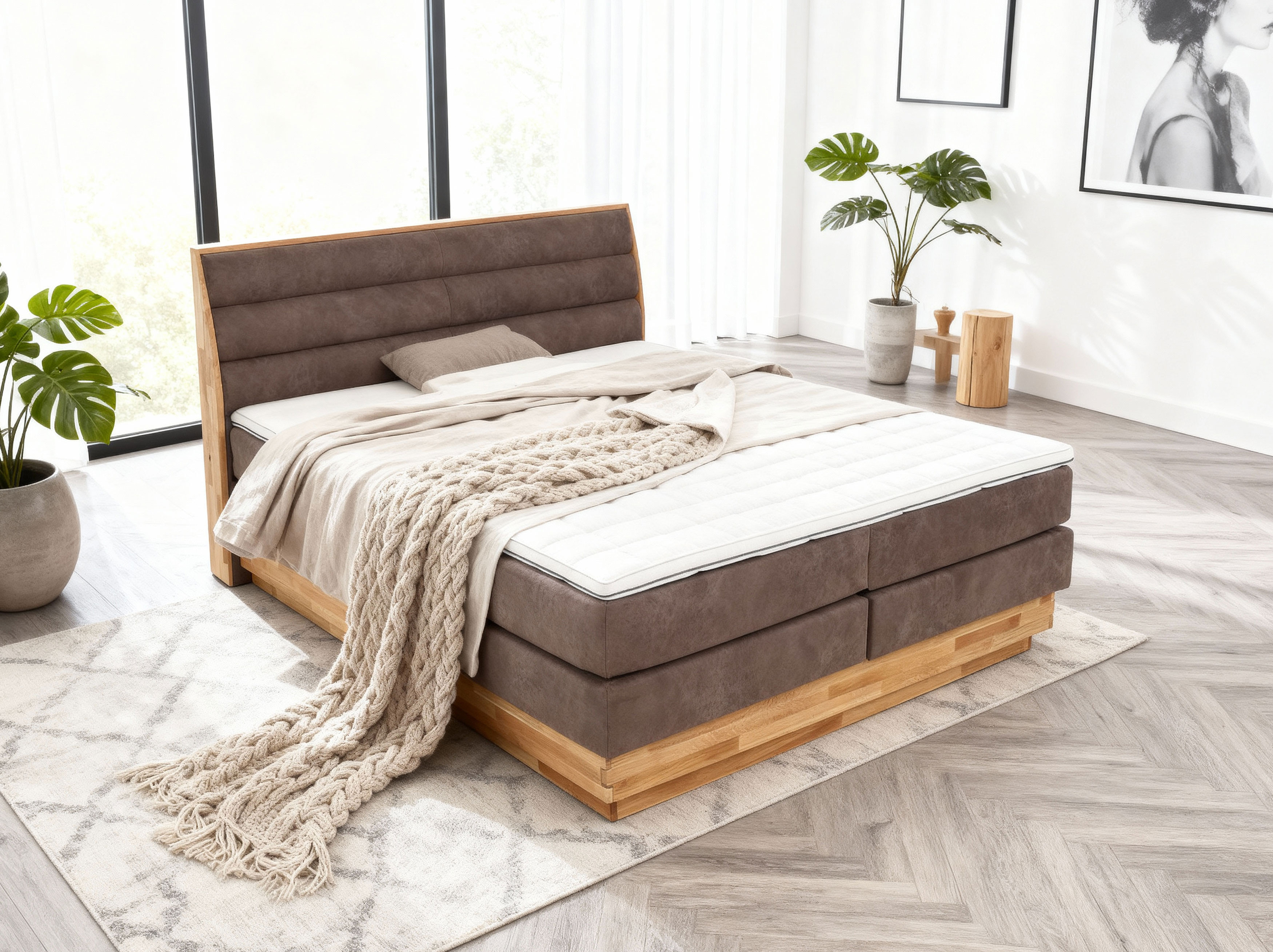 Posteľ boxspring Marisa 180 hnedá