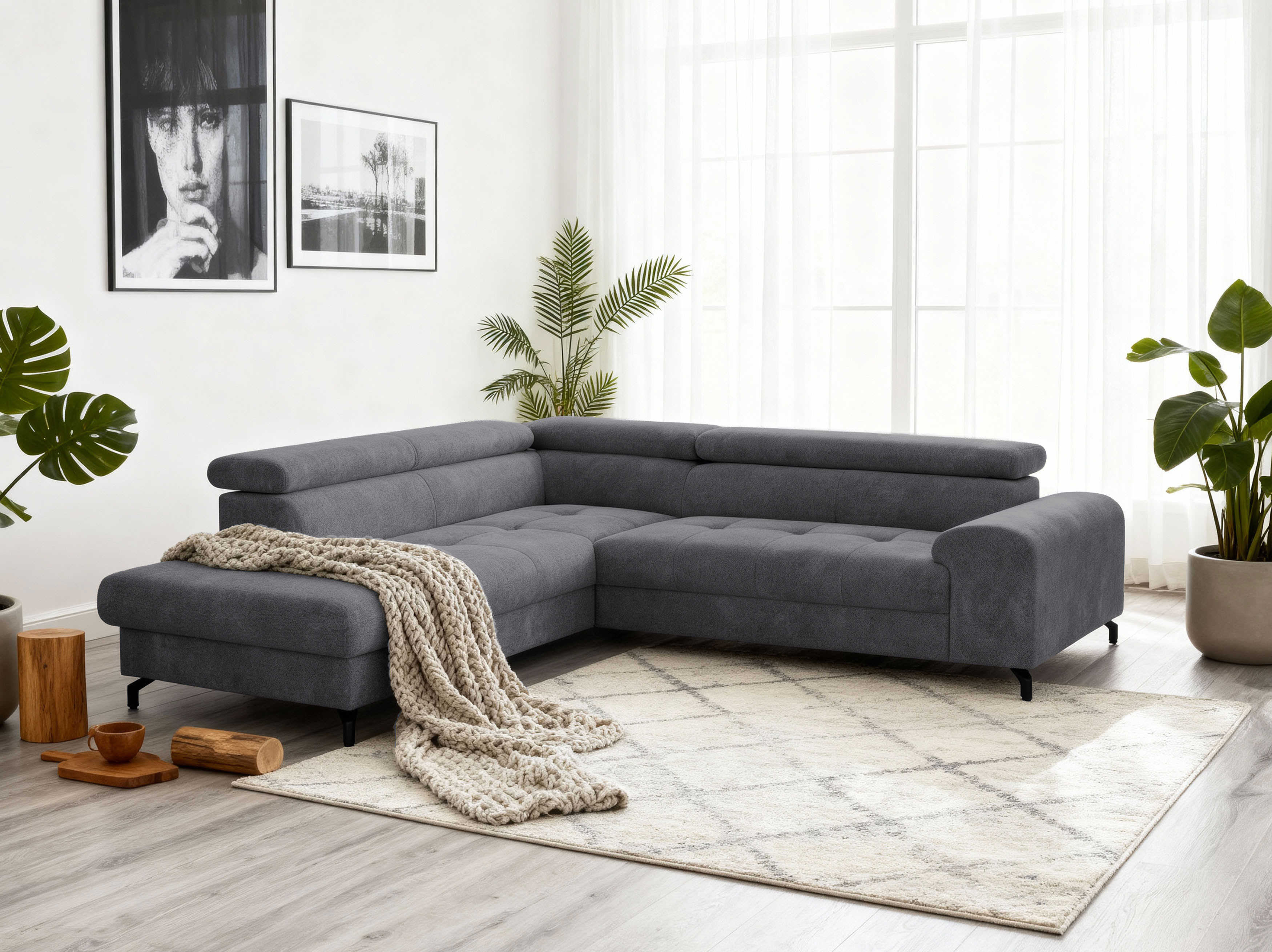 Rohová sedačka s funkciou spania