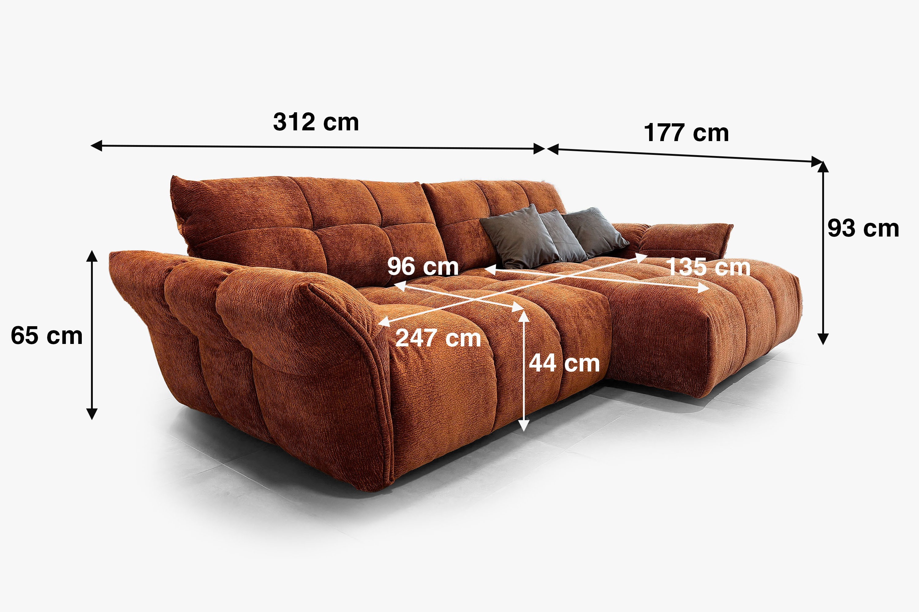 Tino ülőgarnitúra sötét színben