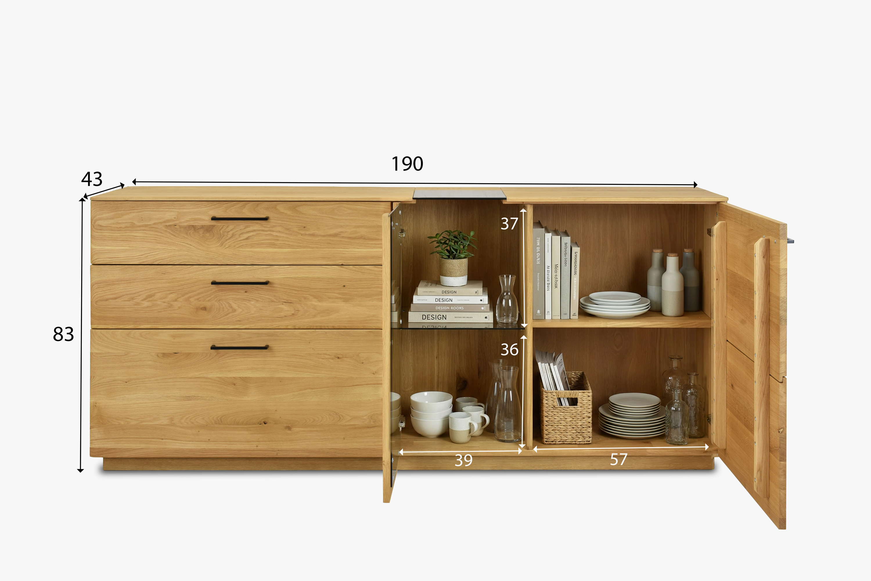 Bosco Kollektion Eichenmöbel fürs Wohnzimmer