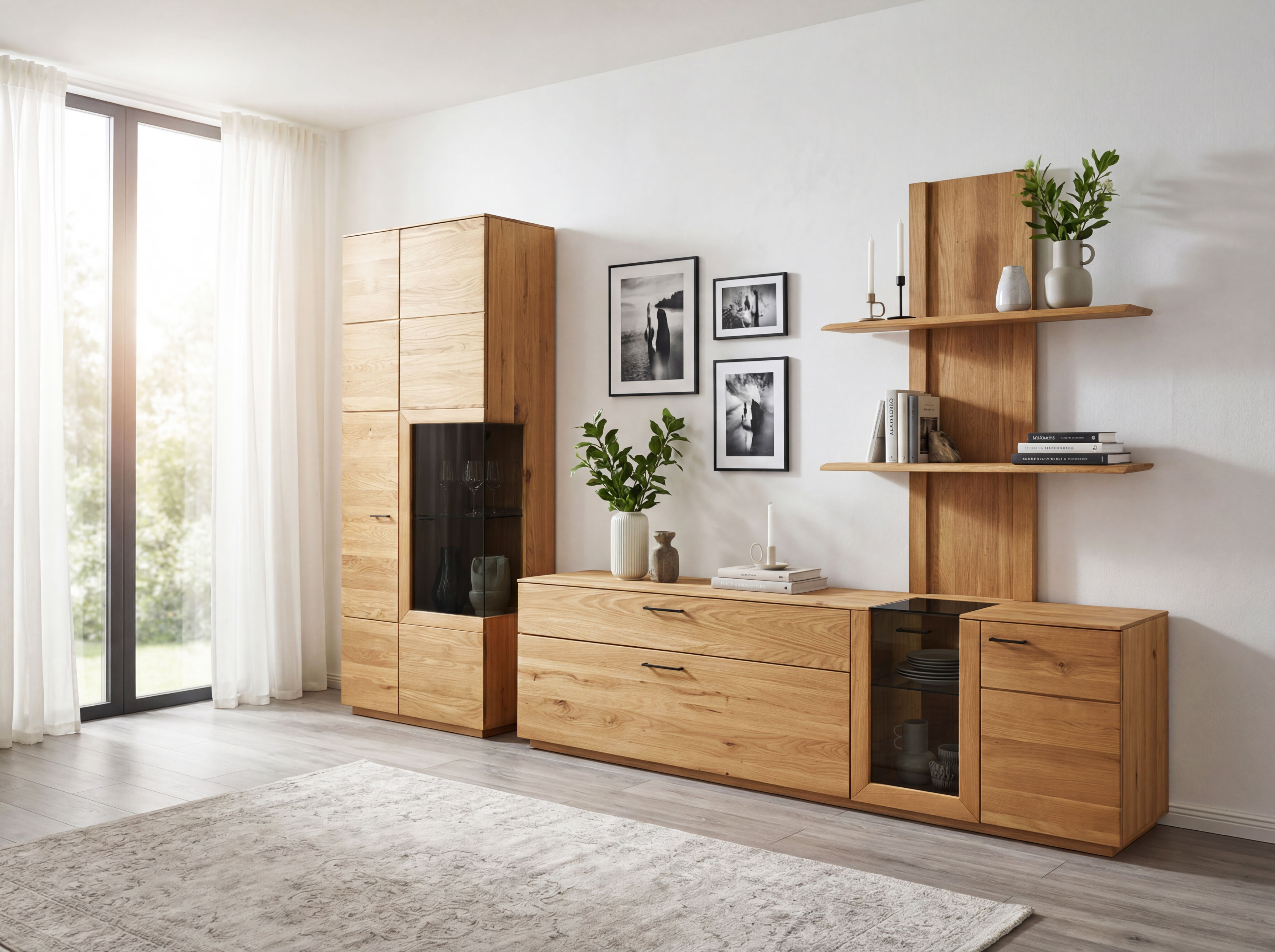 Eichenwandregal Wandpaneel Kollektion Bosco