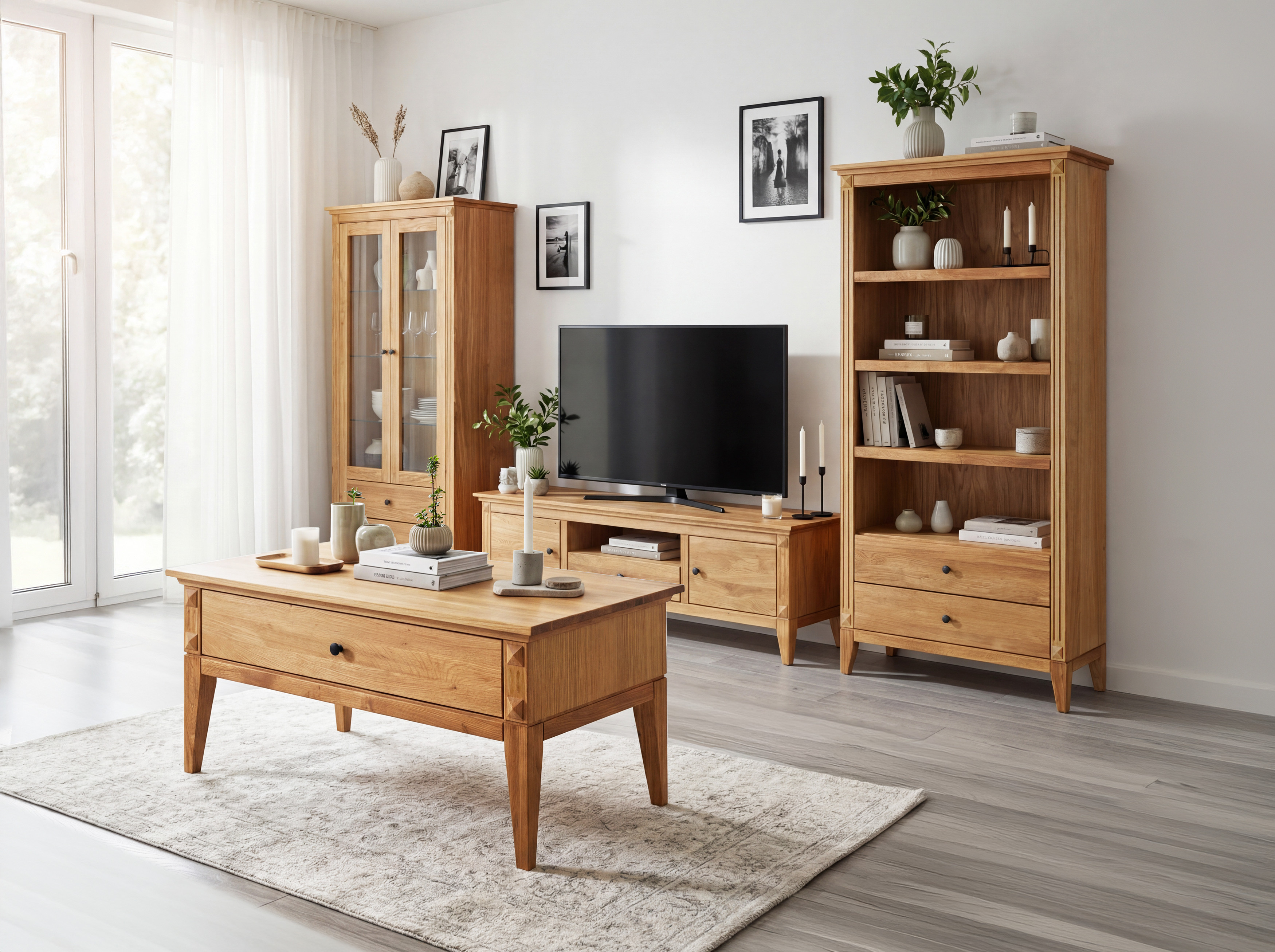 Tölgyfa dohányzóasztal Gaja 100x60 cm