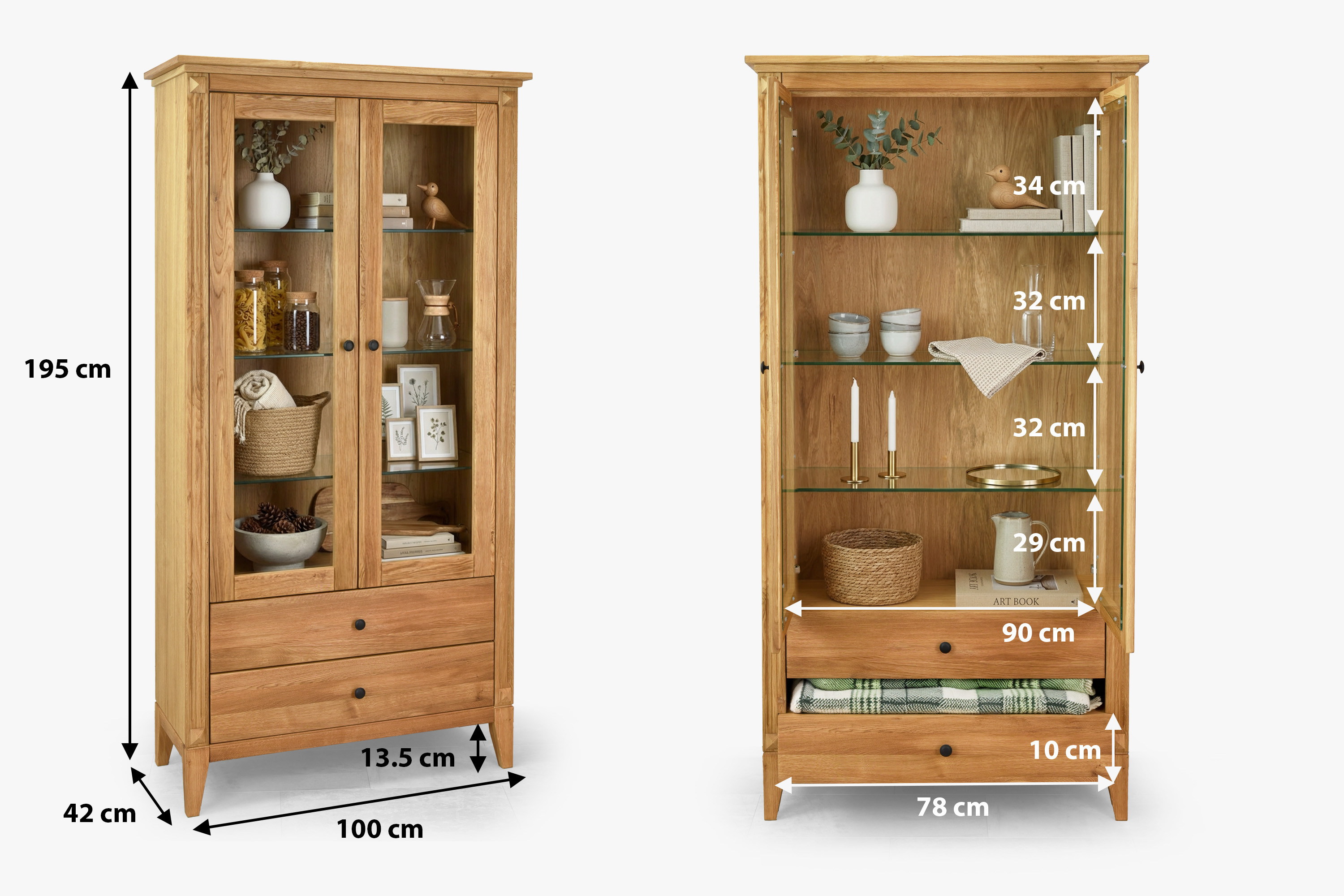 Vitrine aus Eiche Gaja im Interieur