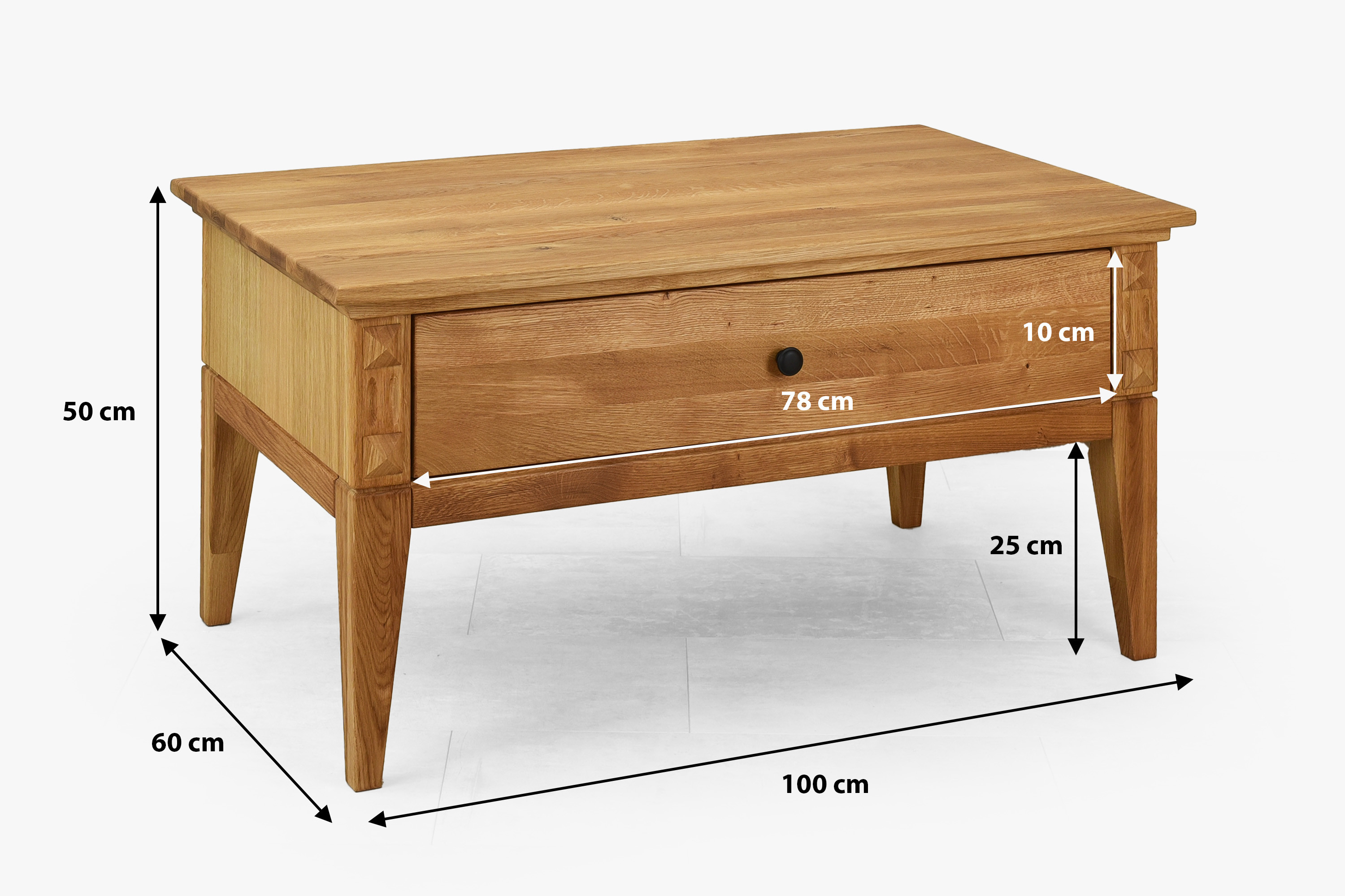 Rusztikus dohányzóasztal Gaja