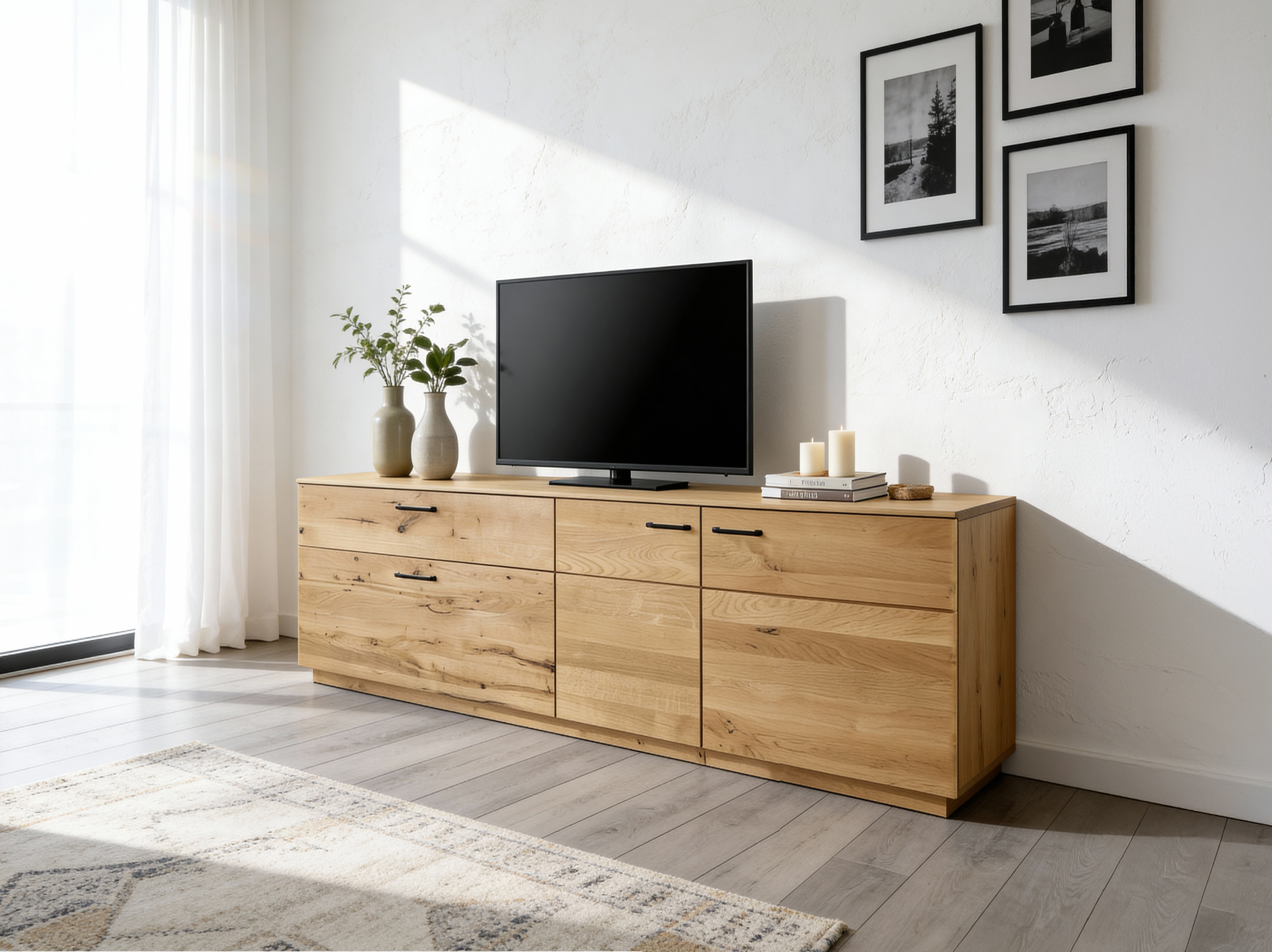 Eiche TV-Kommode Bosco Detail