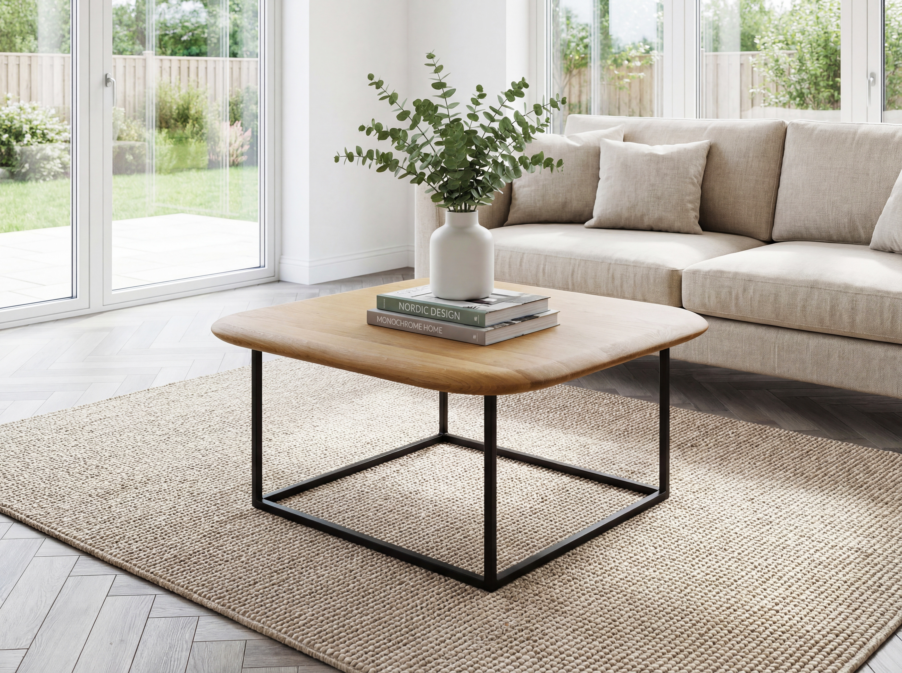 Drevený konferenčný stolík štvorcový Bolek 75 x 75 cm