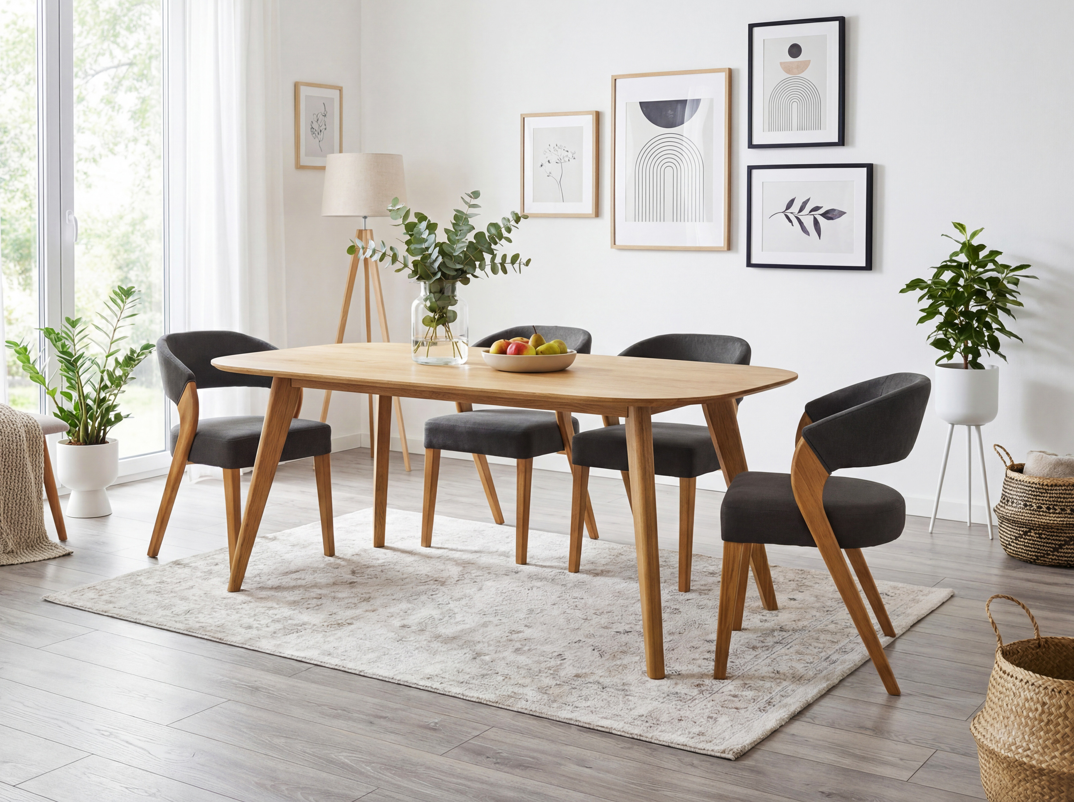 Dubový jedálenský stôl OTAWA detail