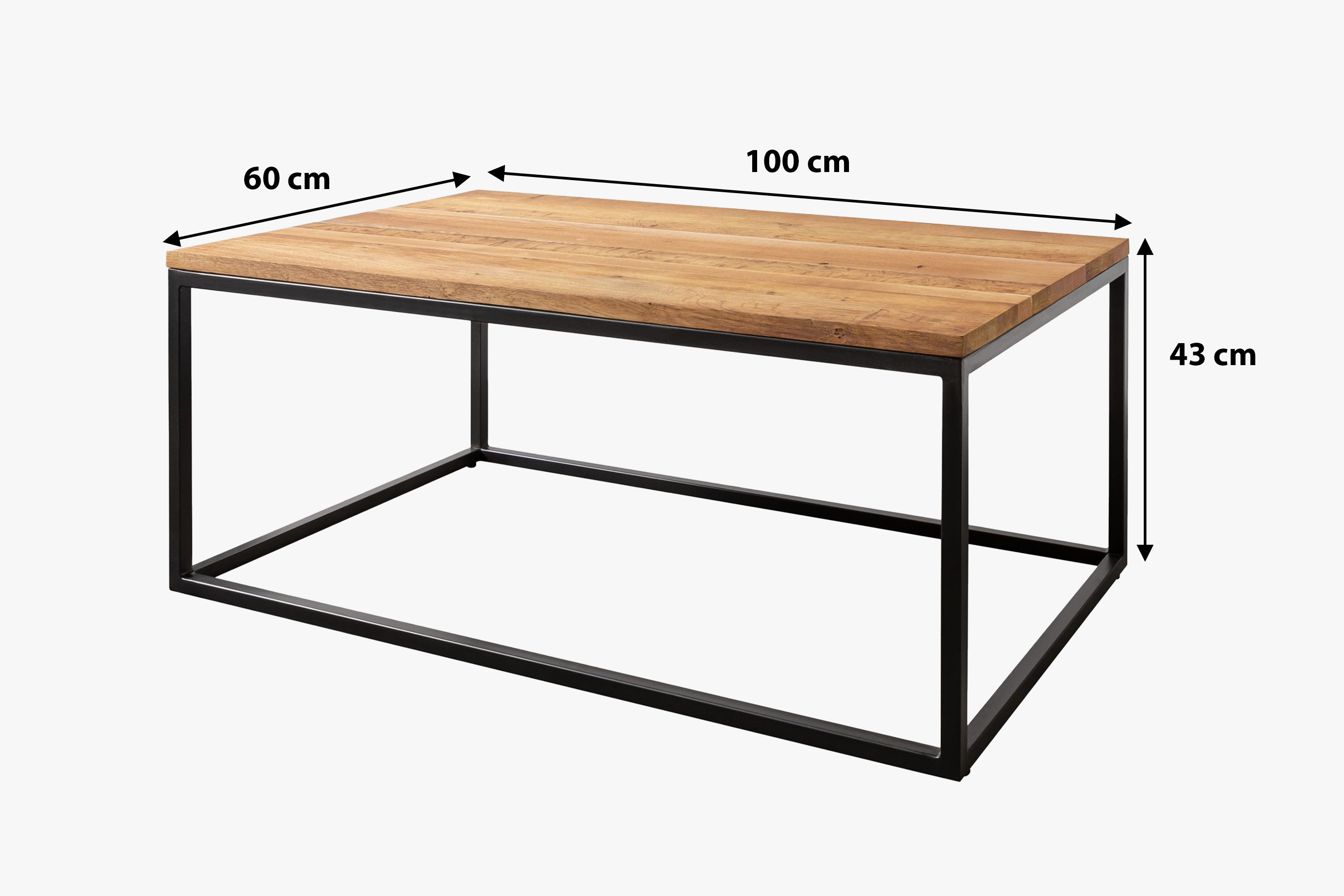 Massiver Wild-Eichen-Tisch fürs Wohnzimmer