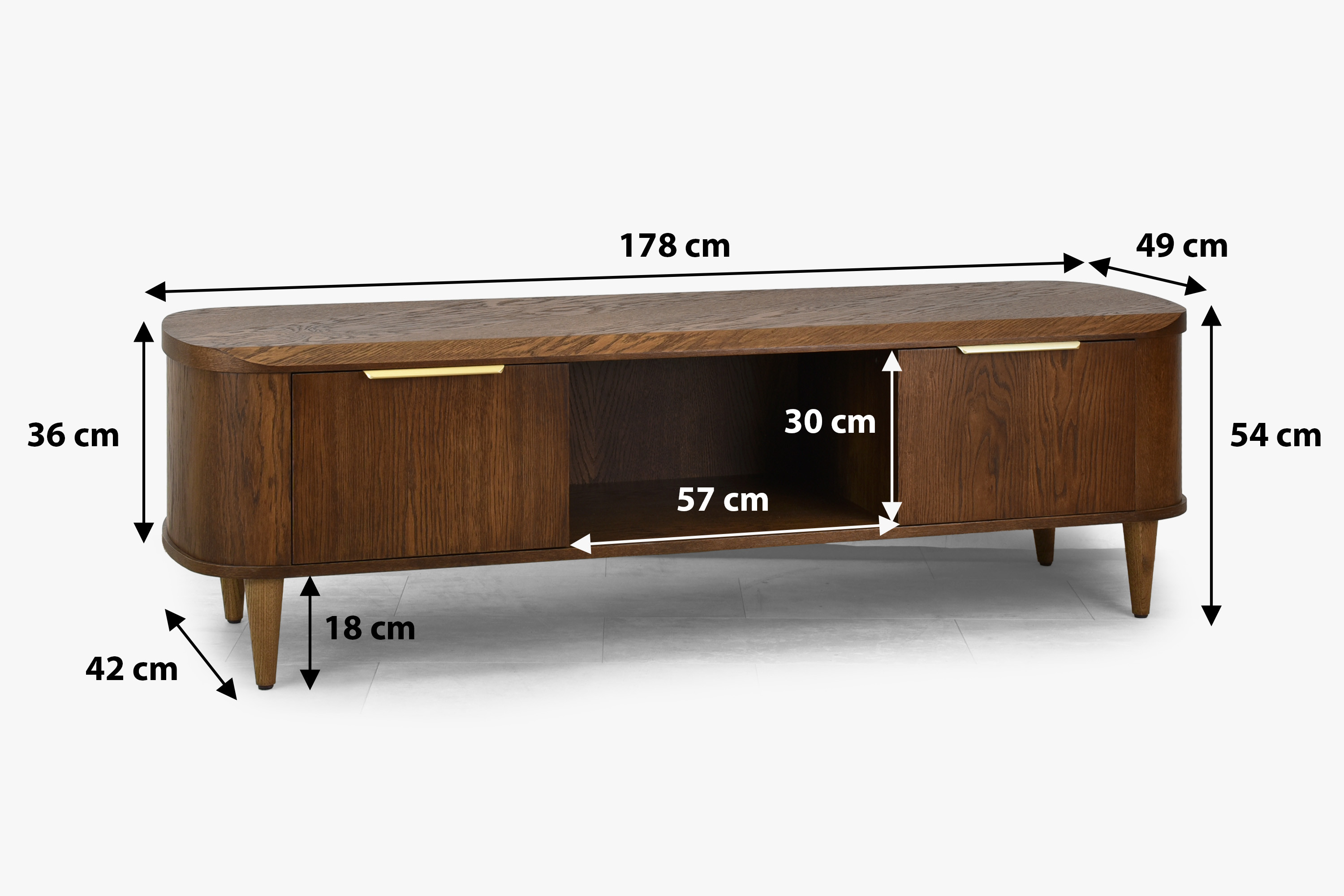 Minőségi fa TV komód tárolóhellyel