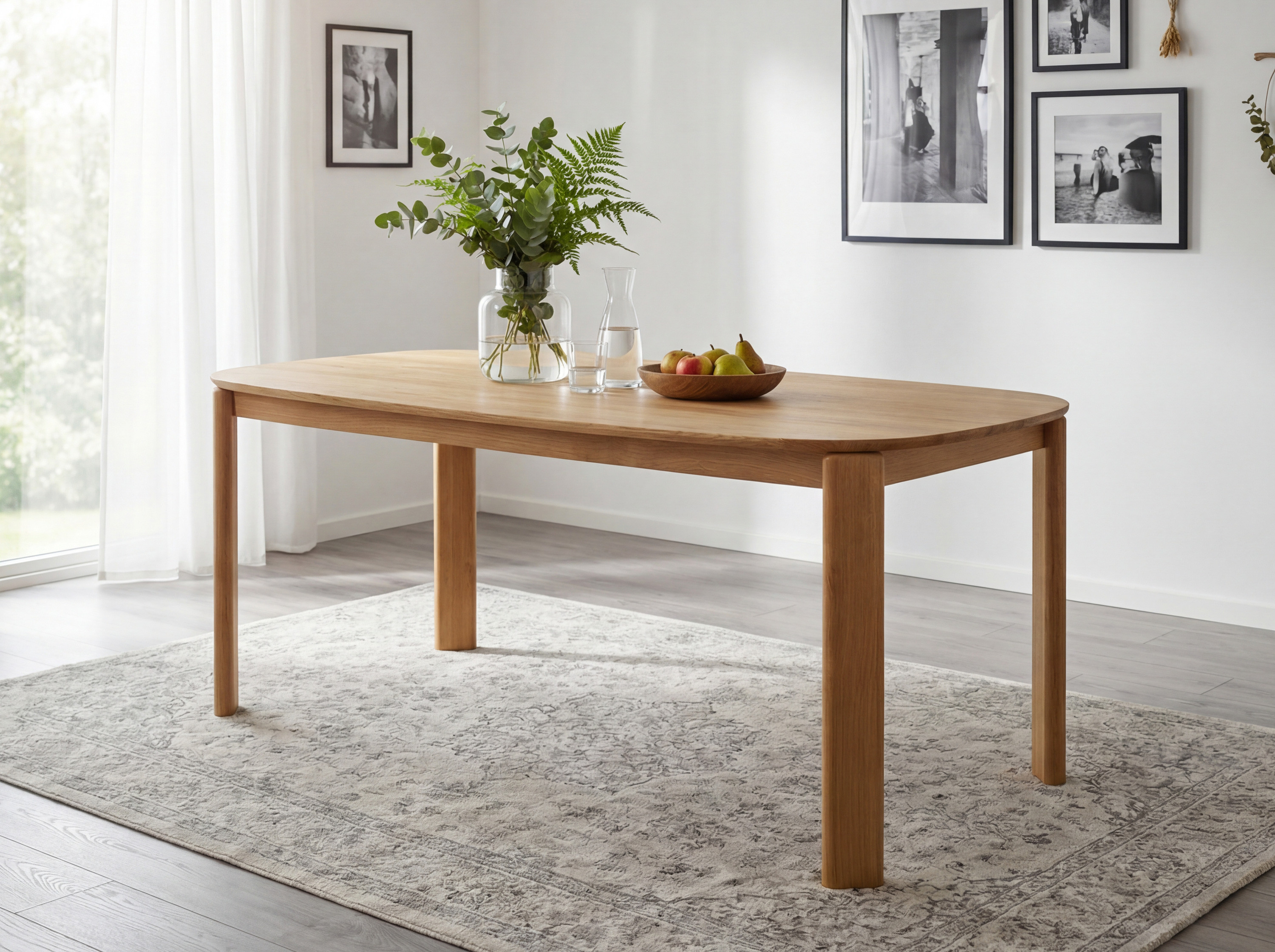 Dubový dizajnový drevený jedálenský stôl 180 x 90 cm model Robi