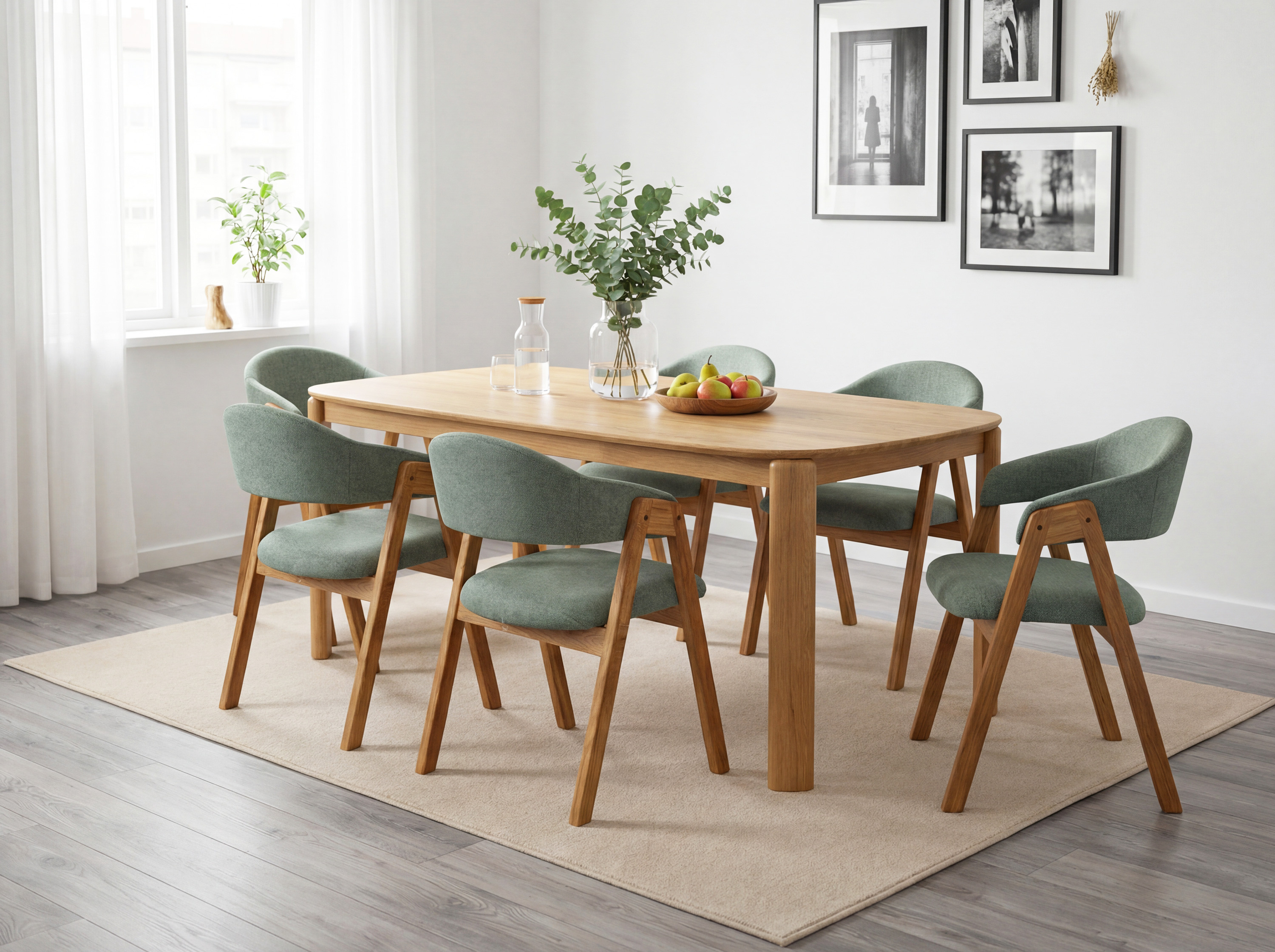 Dubový dizajnový drevený jedálenský stôl 180 x 90 cm model Robi