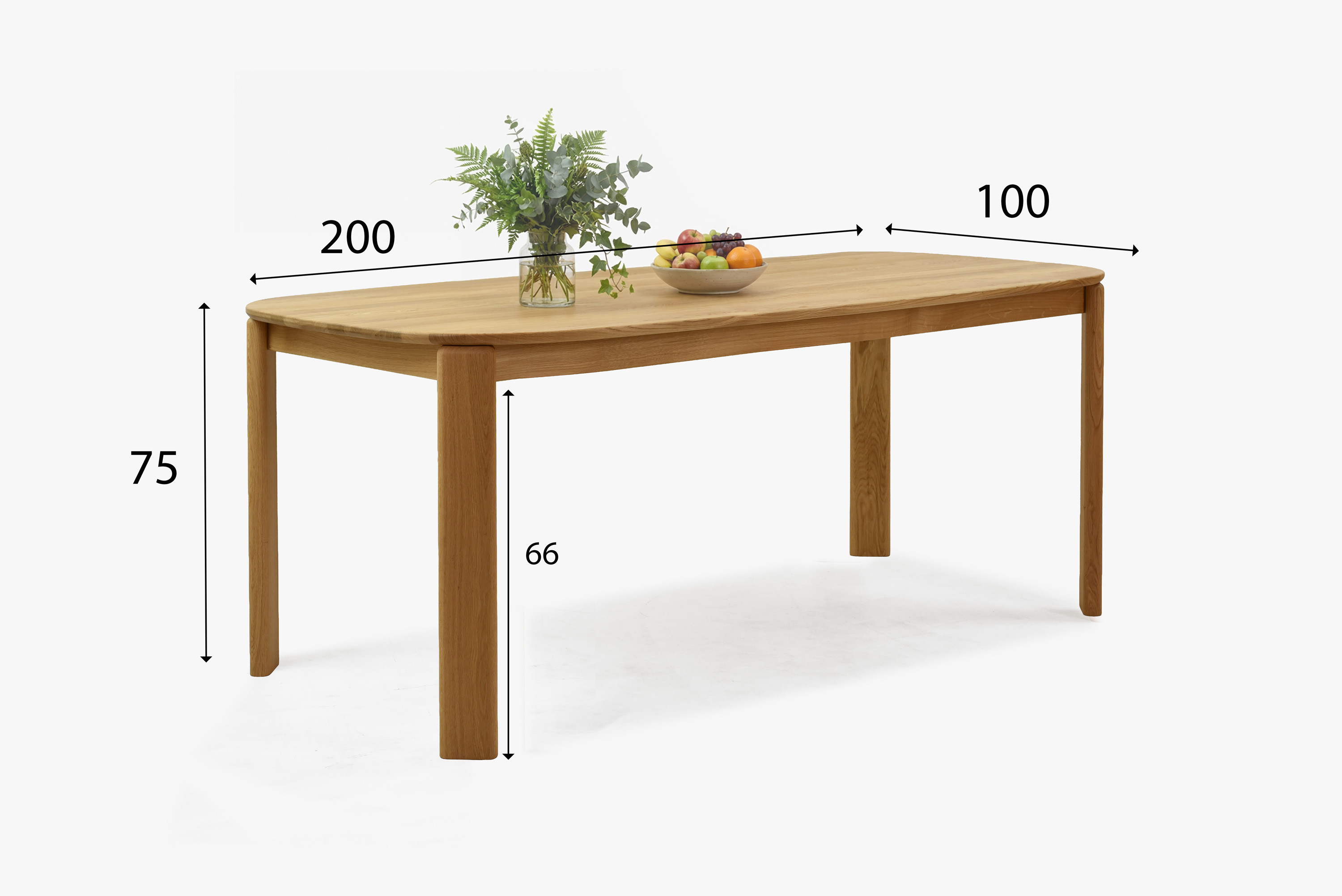 Dubový dizajnový drevený jedálenský stôl 200 x 100 cm model Robi