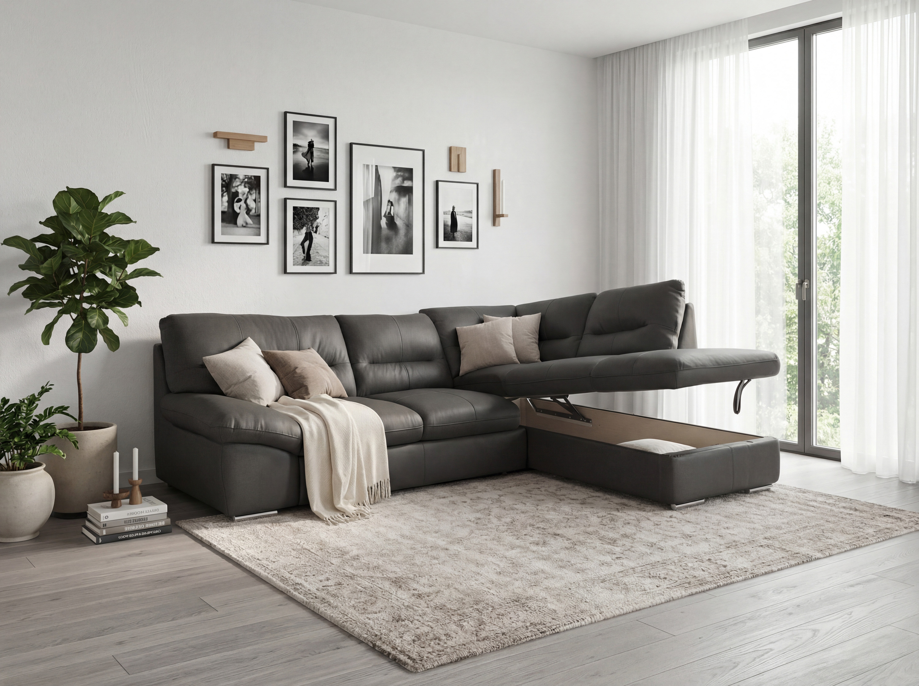 Ecksofa - echtes Leder