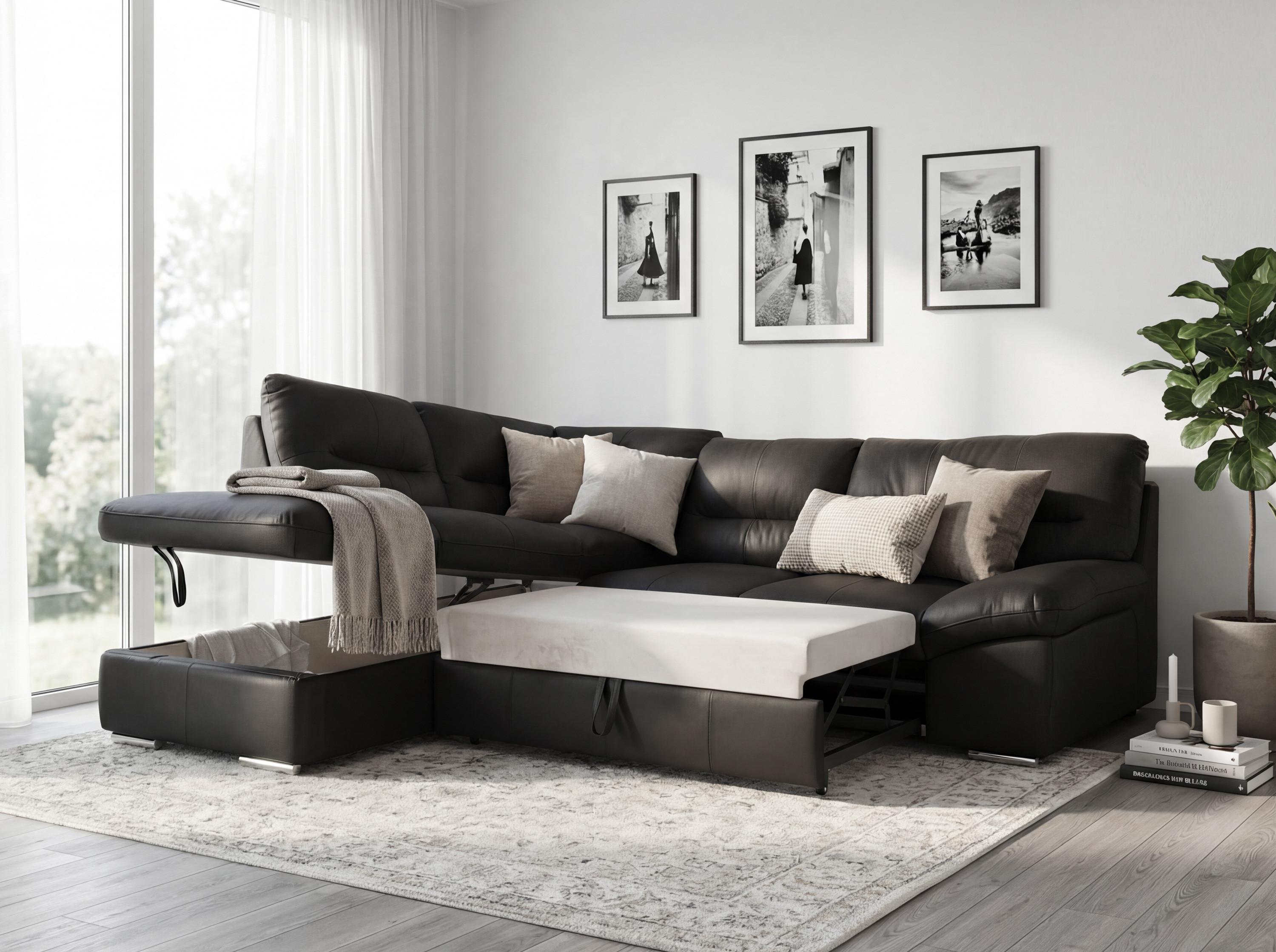 Ecksofa - echtes Leder