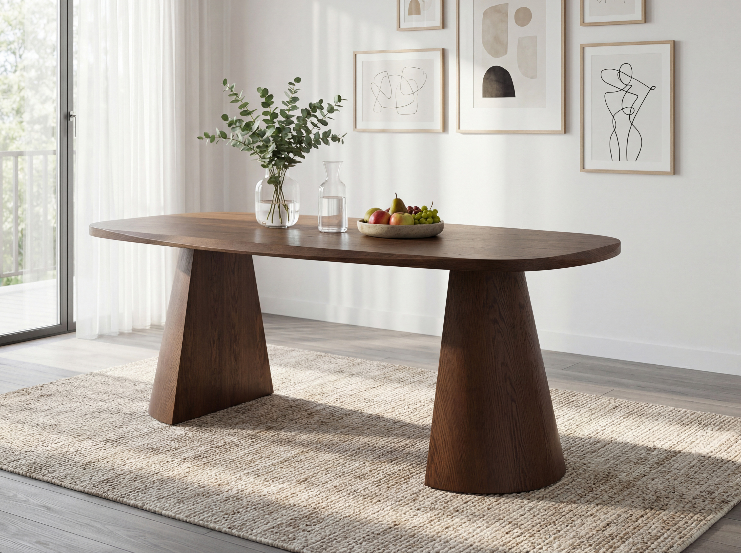 Design étkezőasztal 200 cm dió színben