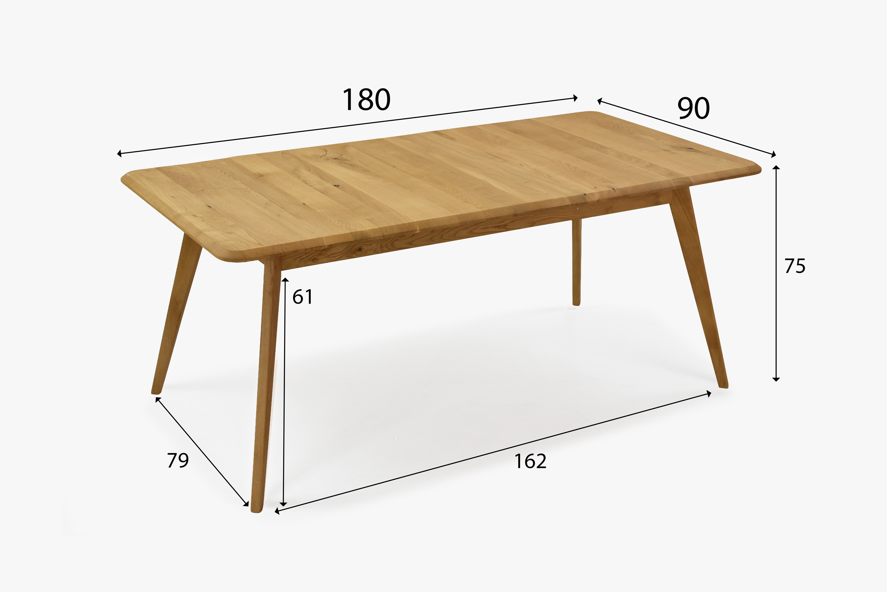 Jedálenský stôl dub masív 180x90