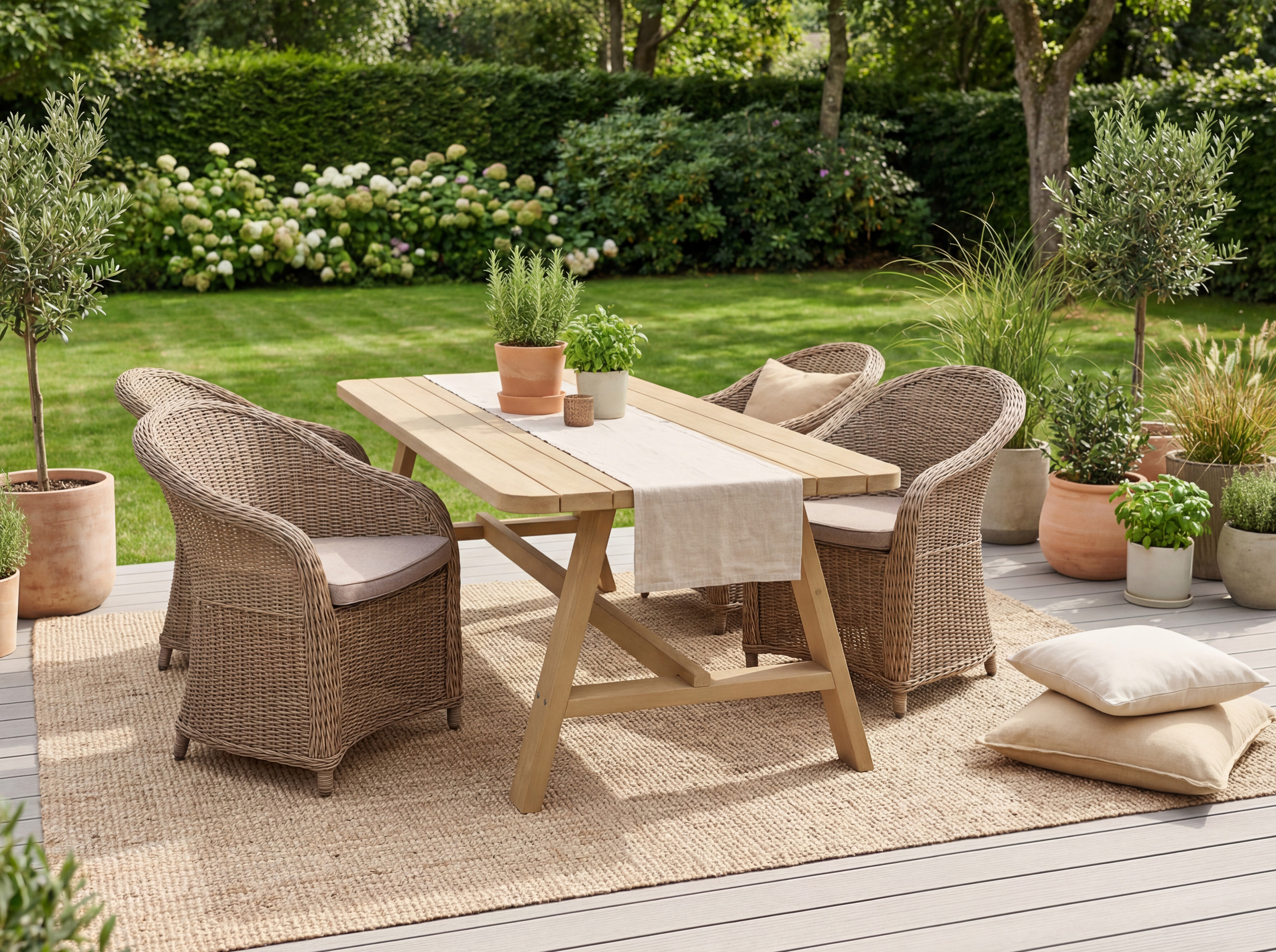 Kerti lucfenyő asztal 200 x 100 cm , matus