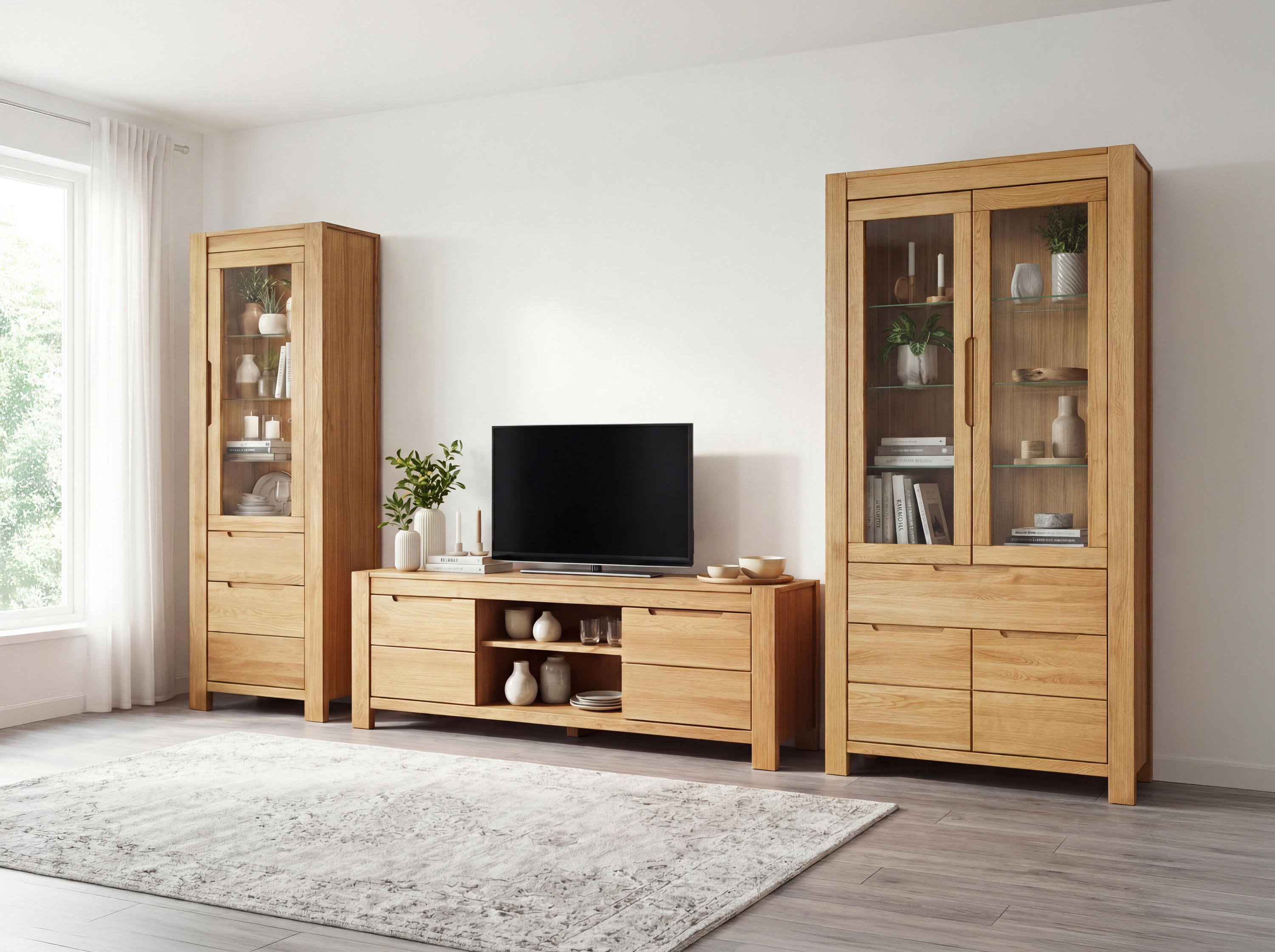 Eiche Wohnwand Kollektion Napoleon