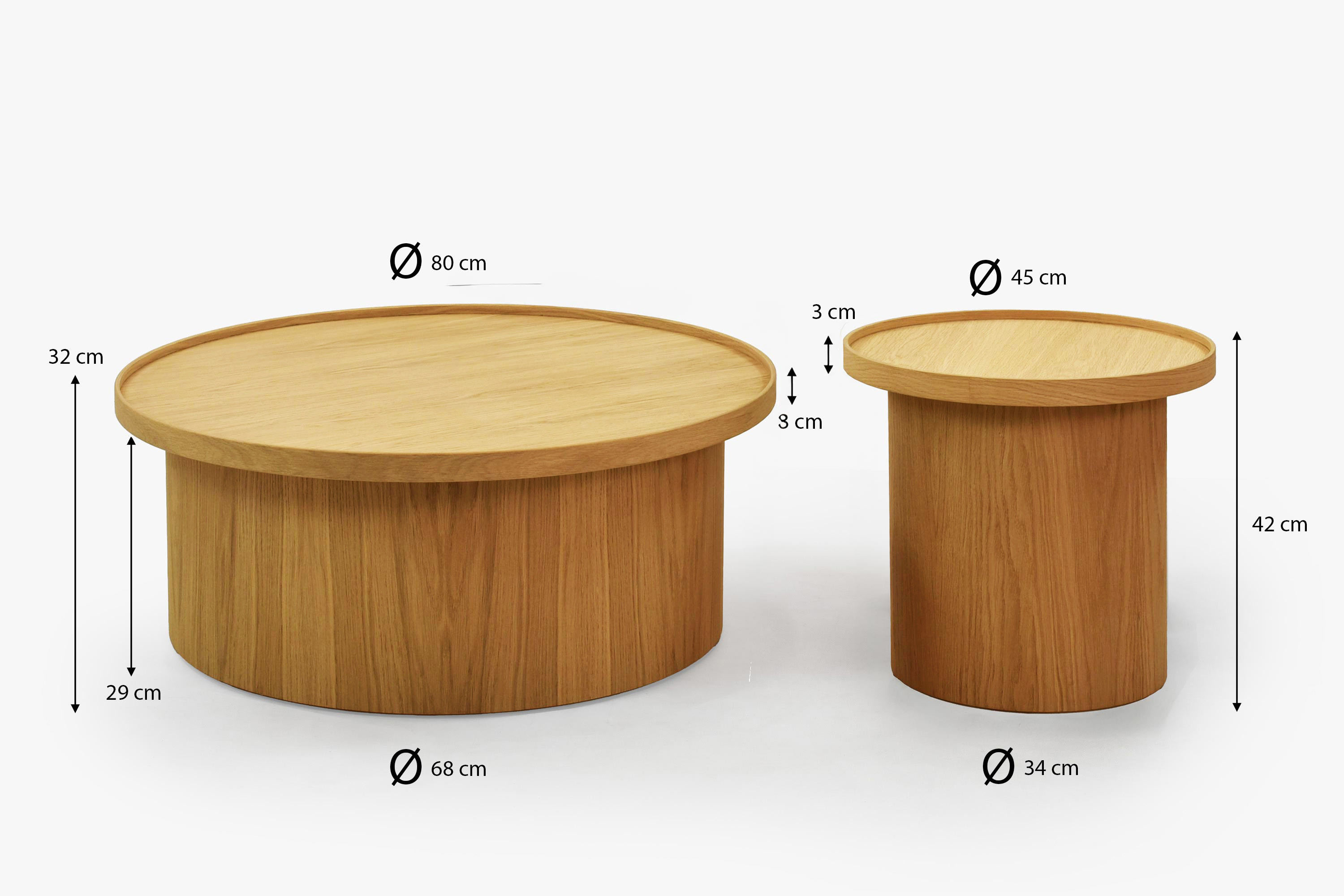 rondo asztal méretei