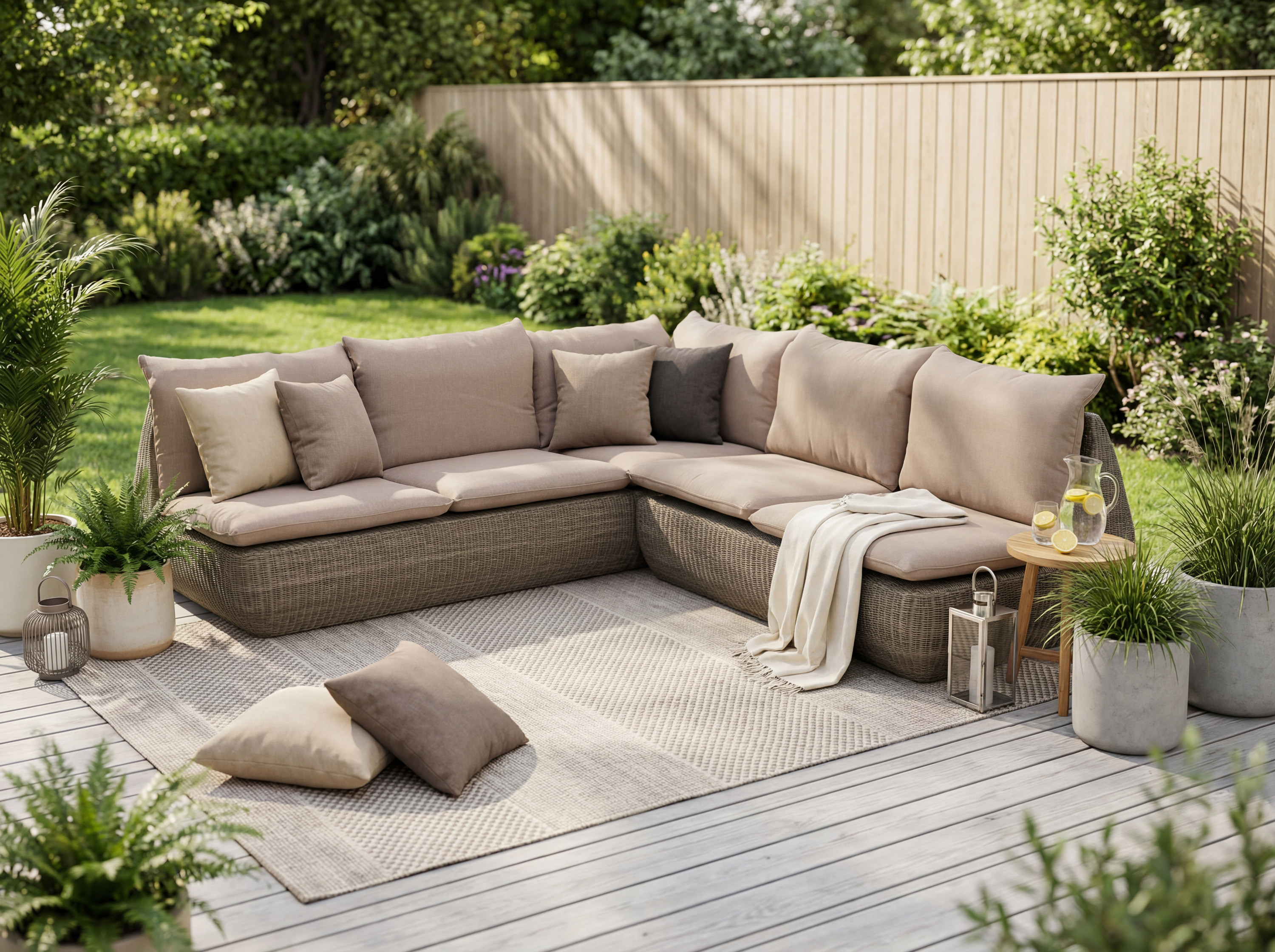 Rattan sarok kerti ülőgarnitúra, Cavalo