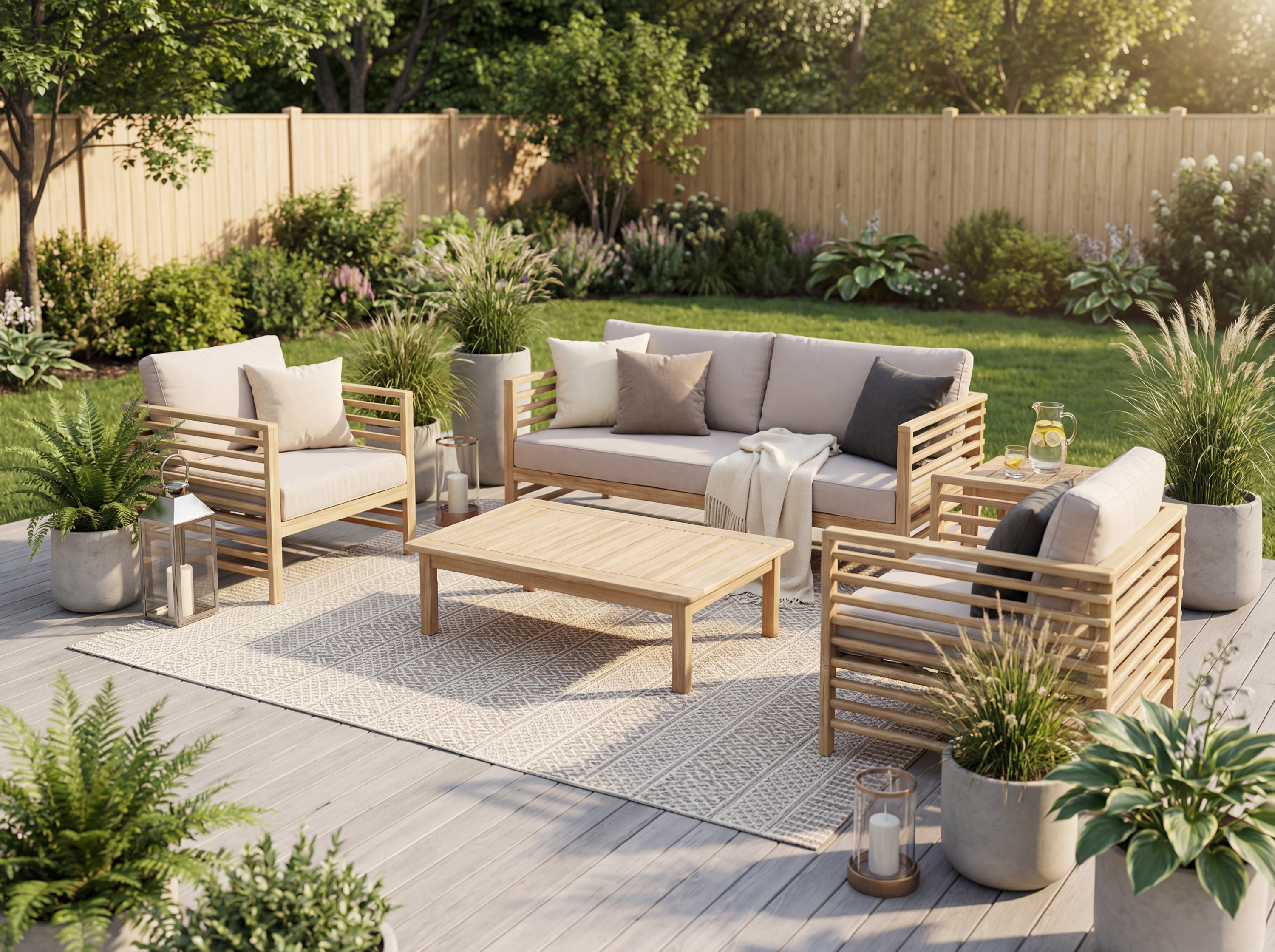 Kerti ülőgarnitúra, akác - fotelek és padok, Delphi