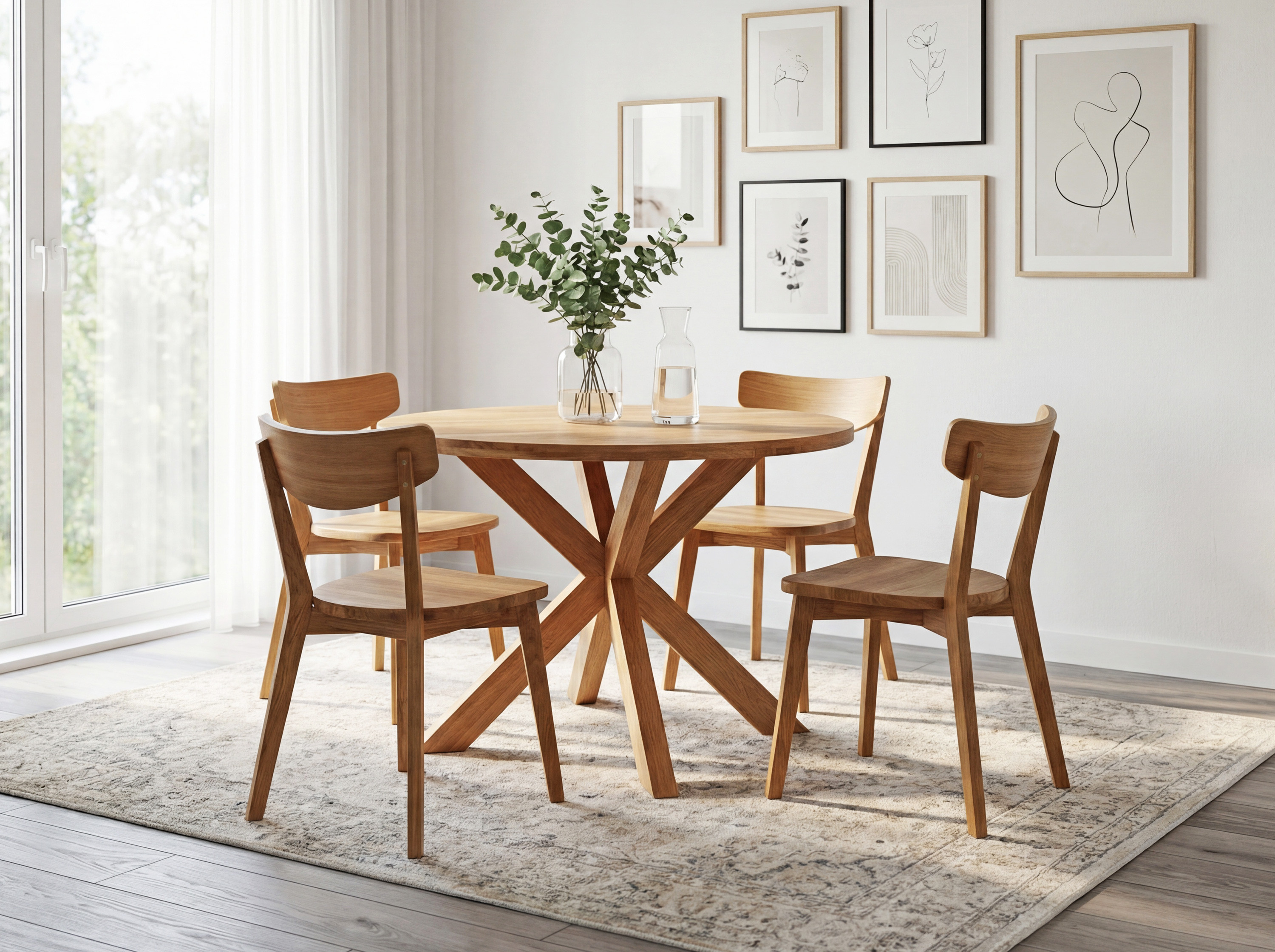 Eichenstuhl Hanka - massiver Esszimmerstuhl