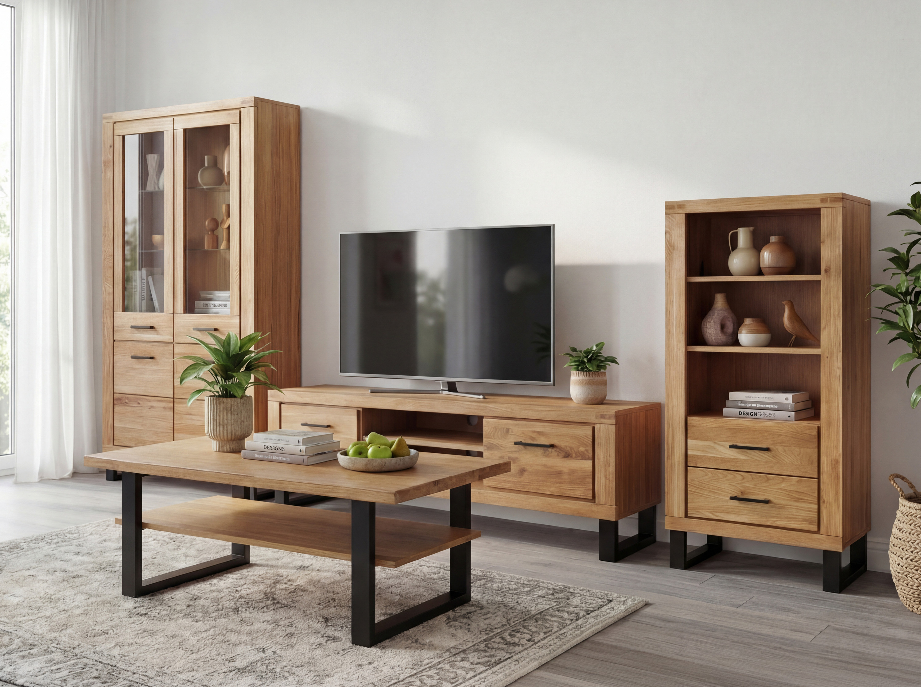 Konferenčný stolík Martina dub – rozmery 115 × 65 × 46 cm