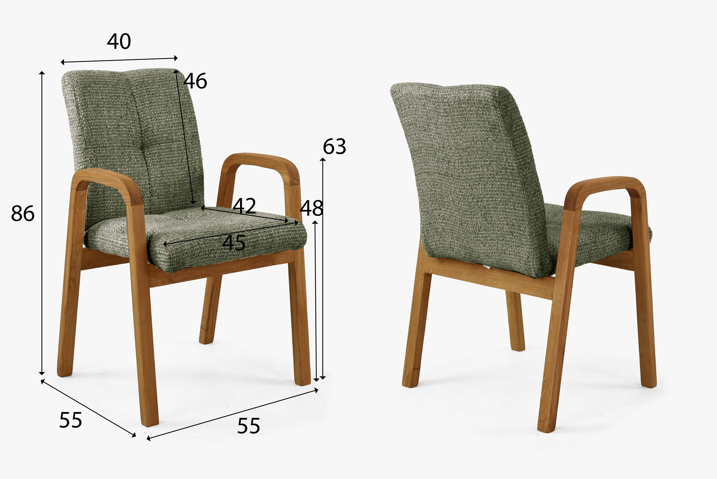 Eichenstuhl Ori im modernen Esszimmer